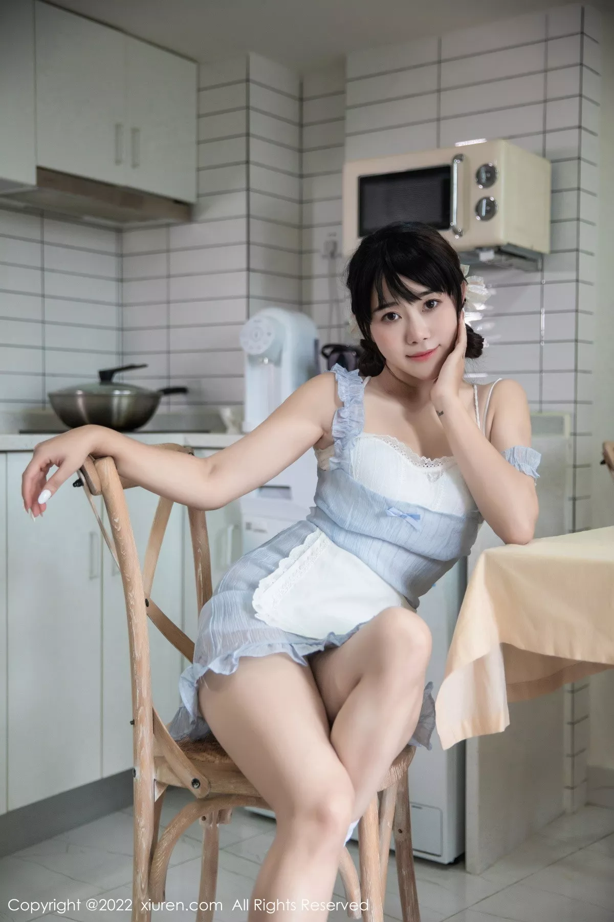 秀人集.com_[XiuRen秀人网]No.5834_模特严利娅Yuliya私房性感浅蓝色女仆服饰秀翘臀美腿诱惑写真53P