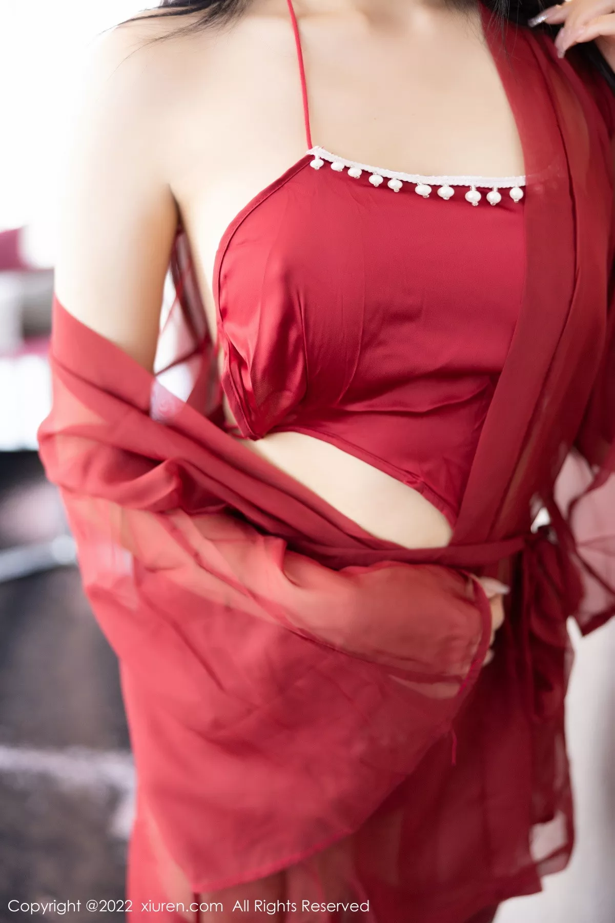 秀人集.com_[XiuRen秀人网]No.5850_模特林子遥私房性感红色薄纱睡衣+性感黑色内衣完美诱惑写真81P