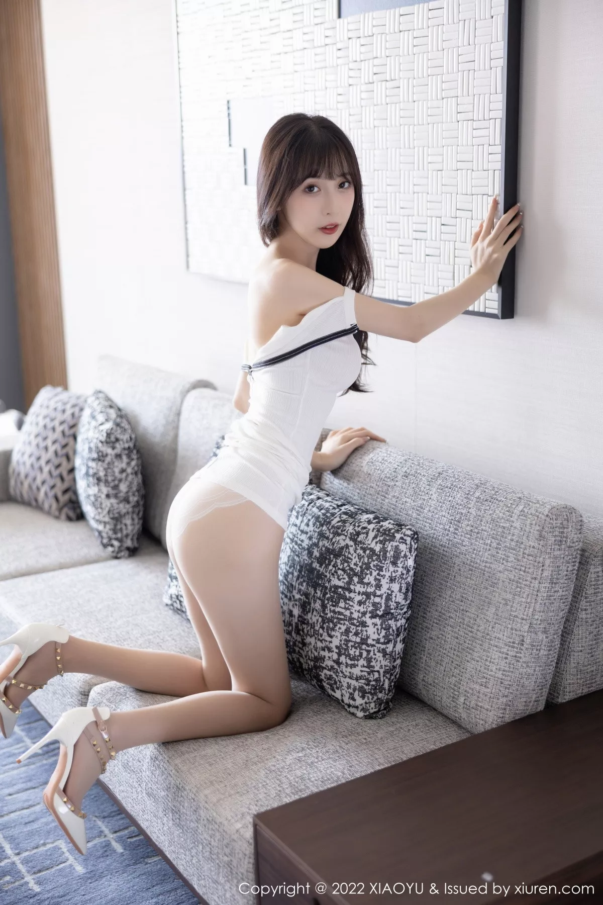 秀人集.com_[XiaoYu画语界]Vol.893_模特林星阑白色连衣裙配超薄肉丝露性感白色内衣迷人诱惑写真86P