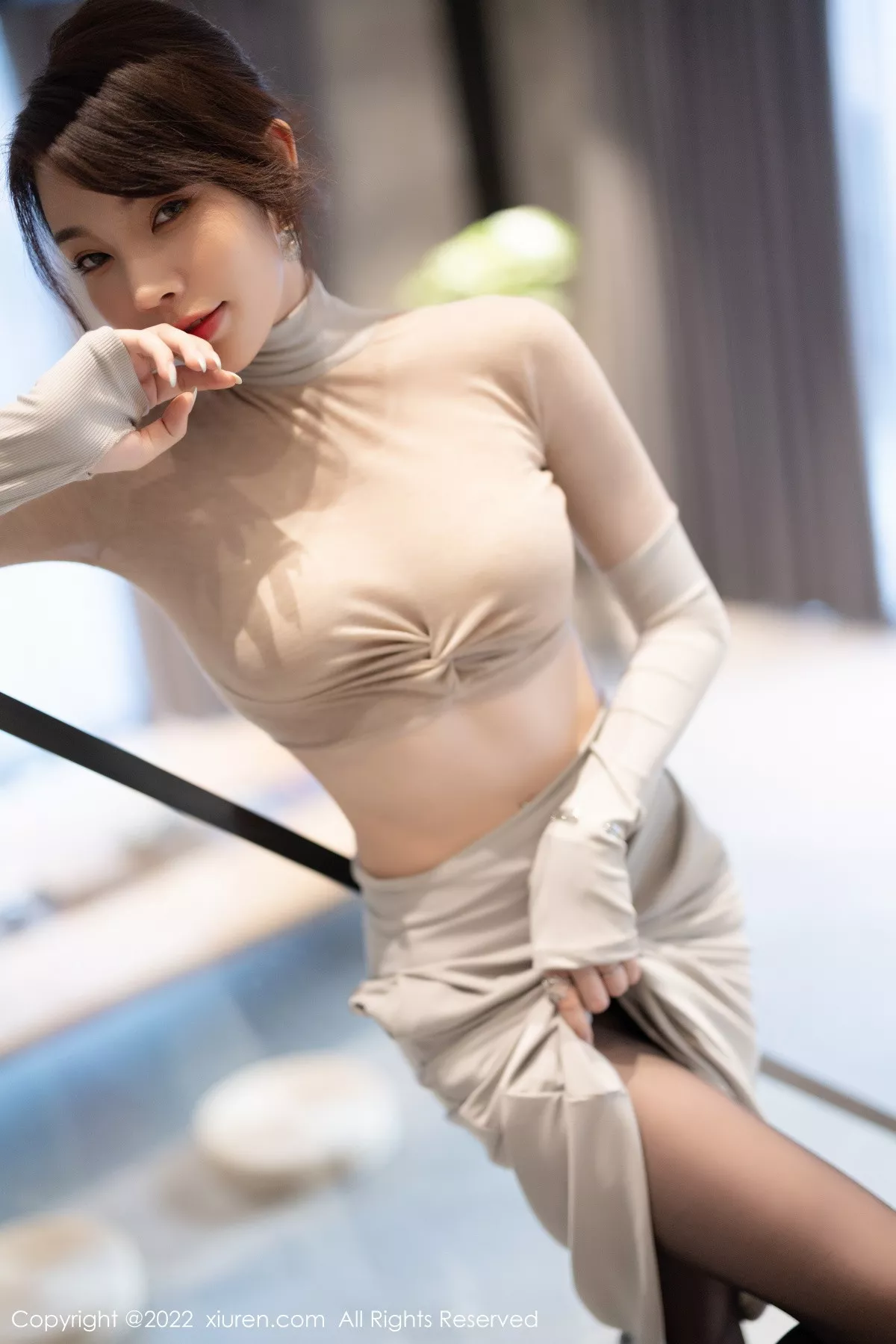 秀人集.com_[XiuRen秀人网]No.5895_女神徐莉芝Booty性感浅色上衣配长裙露超薄黑丝迷人诱惑写真91P