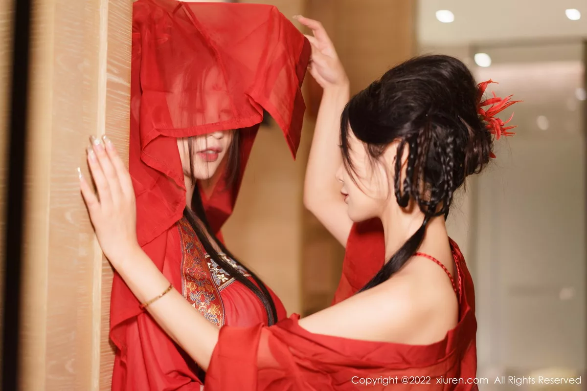 秀人集.com_[XiuRen秀人网]No.6068_女神laura阿姣＆妲己_Toxic红色薄透古装服秀丰满身材诱惑写真79P