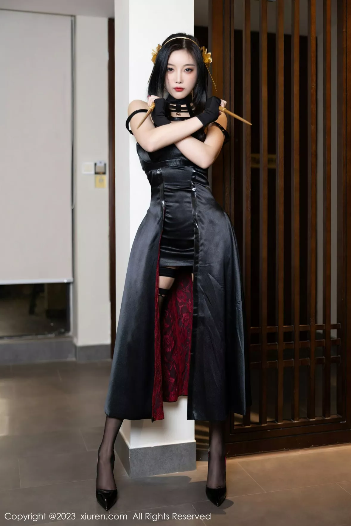 秀人集.com_[XiuRen秀人网]No.6114_女神杨晨晨Yome性感黑色服饰配魅惑黑丝秀完美身材诱惑写真83P