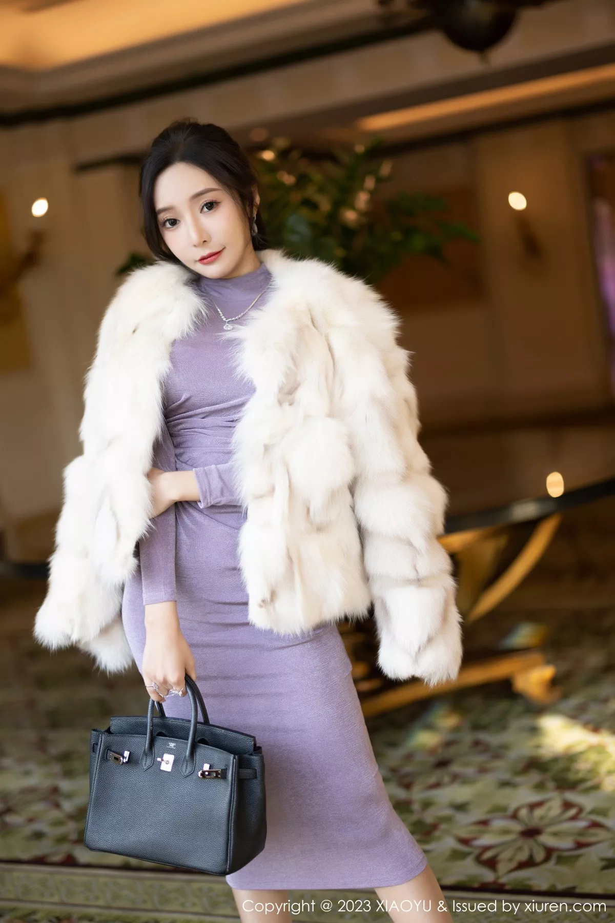 秀人集.com_[XiaoYu画语界]Vol.947_女神王馨瑶yanni淡紫色收身连衣长裙露浅暖色内衣迷人诱惑写真81P