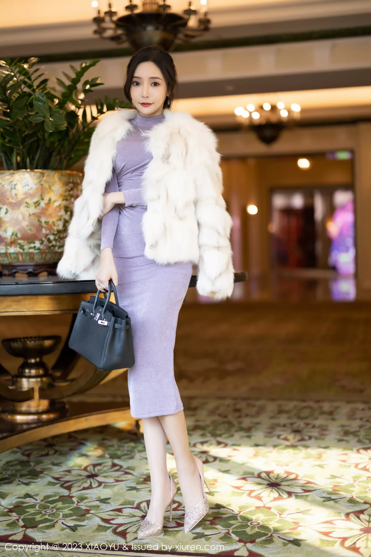 秀人集.com_[XiaoYu画语界]Vol.947_女神王馨瑶yanni淡紫色收身连衣长裙露浅暖色内衣迷人诱惑写真81P