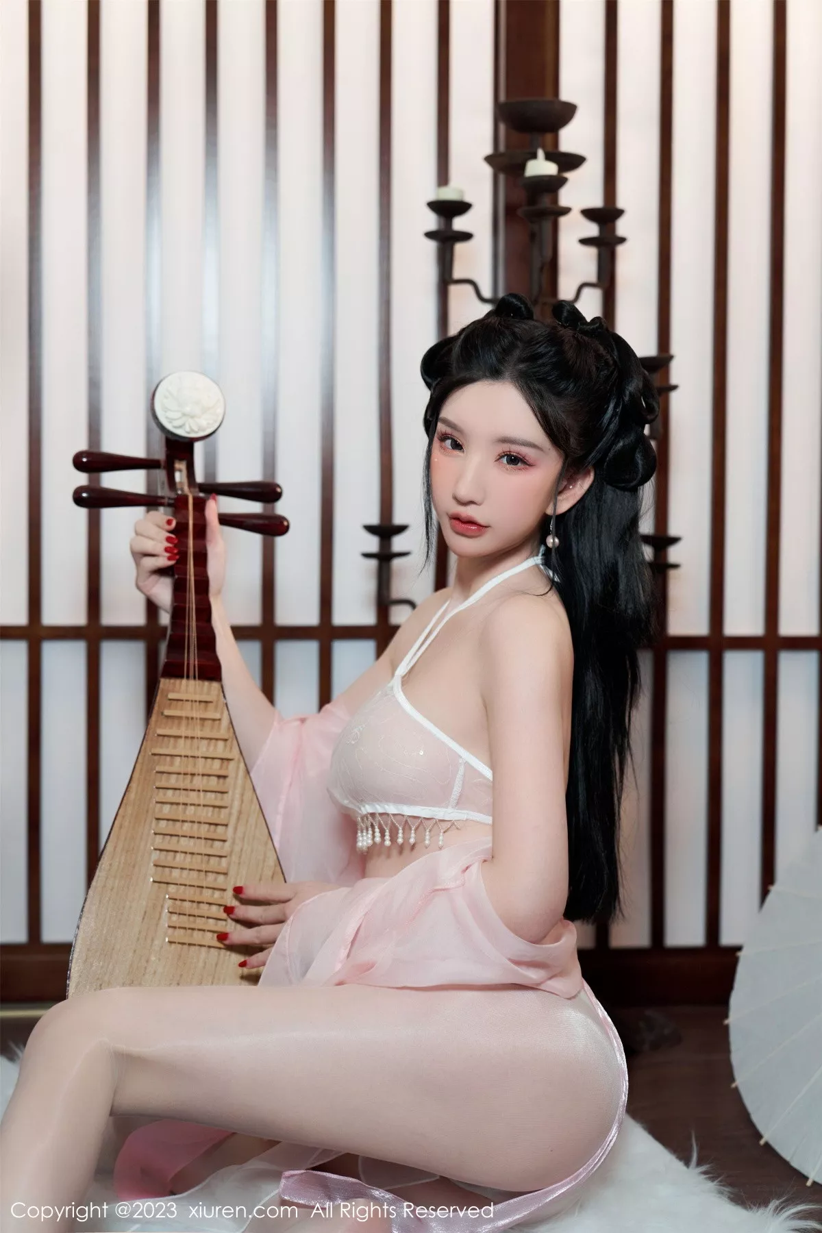 秀人集.com_[XiuRen秀人网]No.6217_女神周于希Sally性感粉色古装服饰配超薄无内肉丝惹火诱惑写真85P