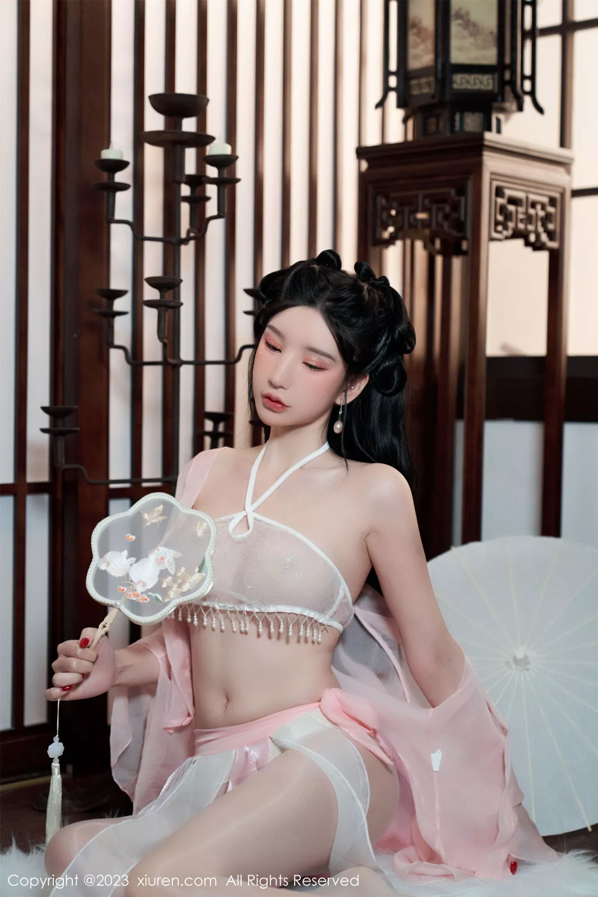 秀人集.com_[XiuRen秀人网]No.6217_女神周于希Sally性感粉色古装服饰配超薄无内肉丝惹火诱惑写真85P