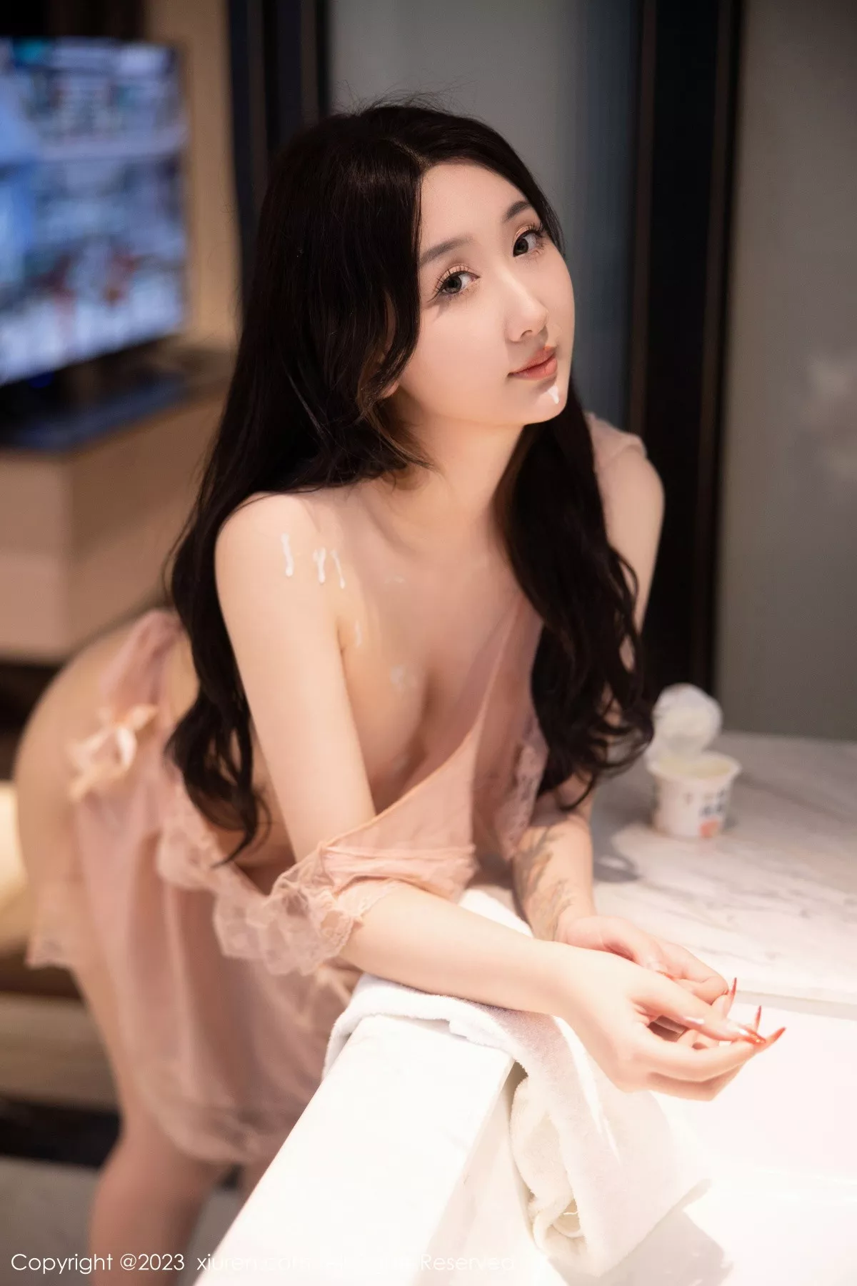 秀人集.com_[XiuRen秀人网]No.6243_模特江真真浴室场景性感淡粉色蕾丝情趣服秀惹火身材诱惑写真78P