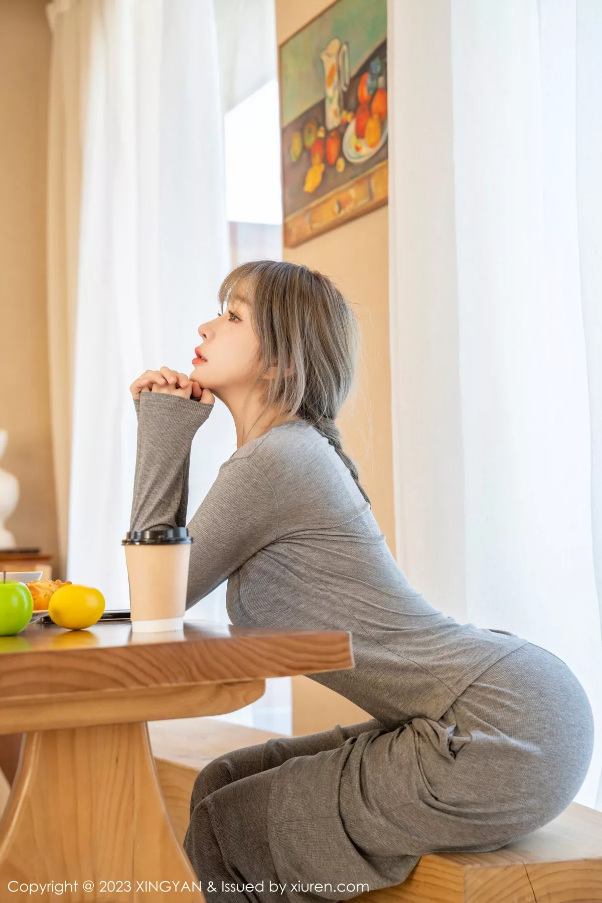 秀人集.com_[XINGYAN星颜社]VOL.171_女神王雨纯脱灰色休闲装露轻透连体衣配开档黑丝惹火诱惑写真78P