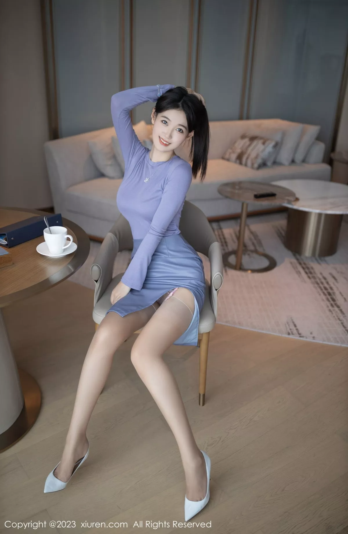 秀人集.com_[XiuRen秀人网]No.6258_模特唐安琪下午茶主题半脱露粉色蕾丝内衣秀曼妙身姿诱惑写真78P