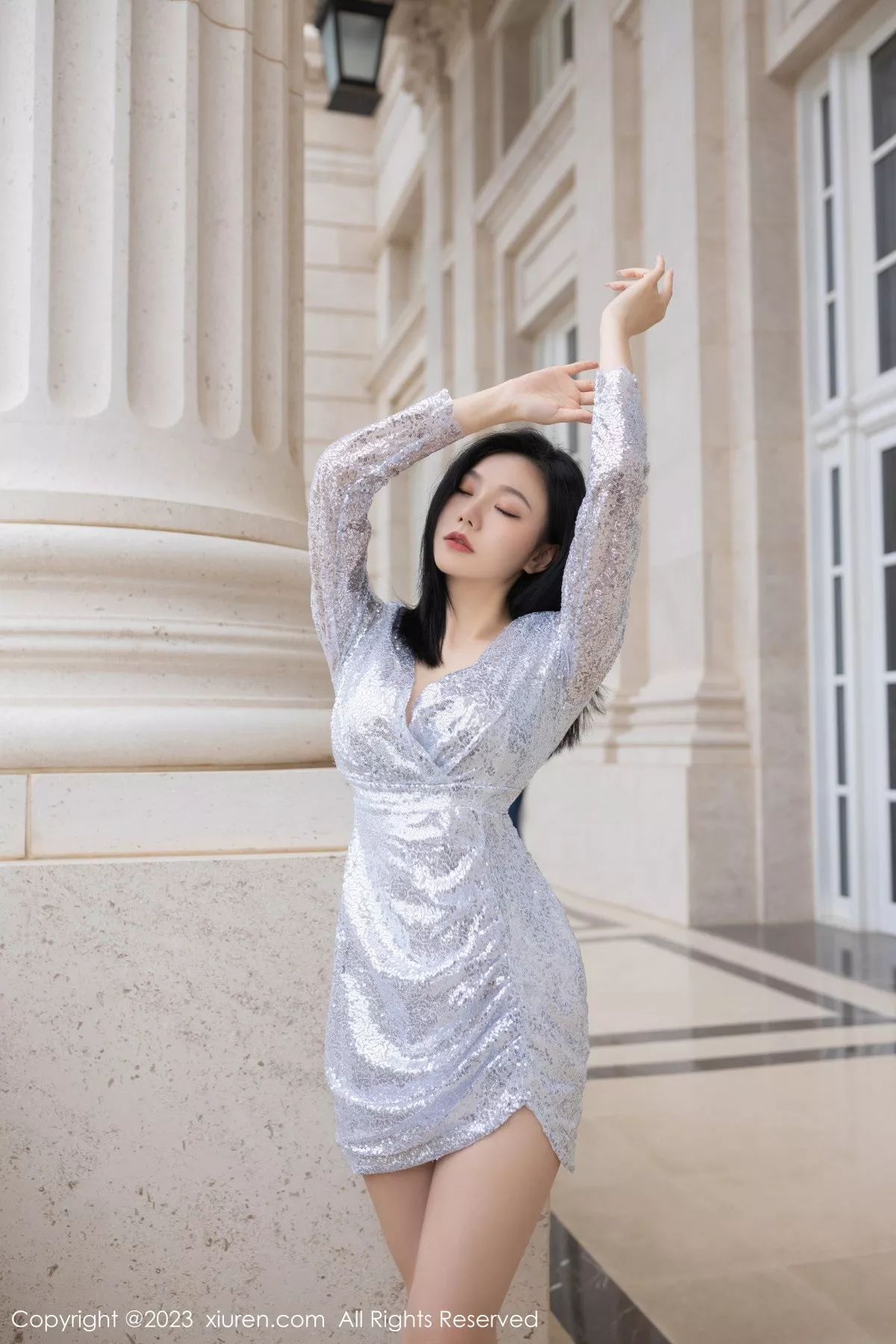 秀人集.com_[XiuRen秀人网]No.6264_模特安然anran脱银灰色连衣短裙露性感内衣秀完美身材诱惑写真80P