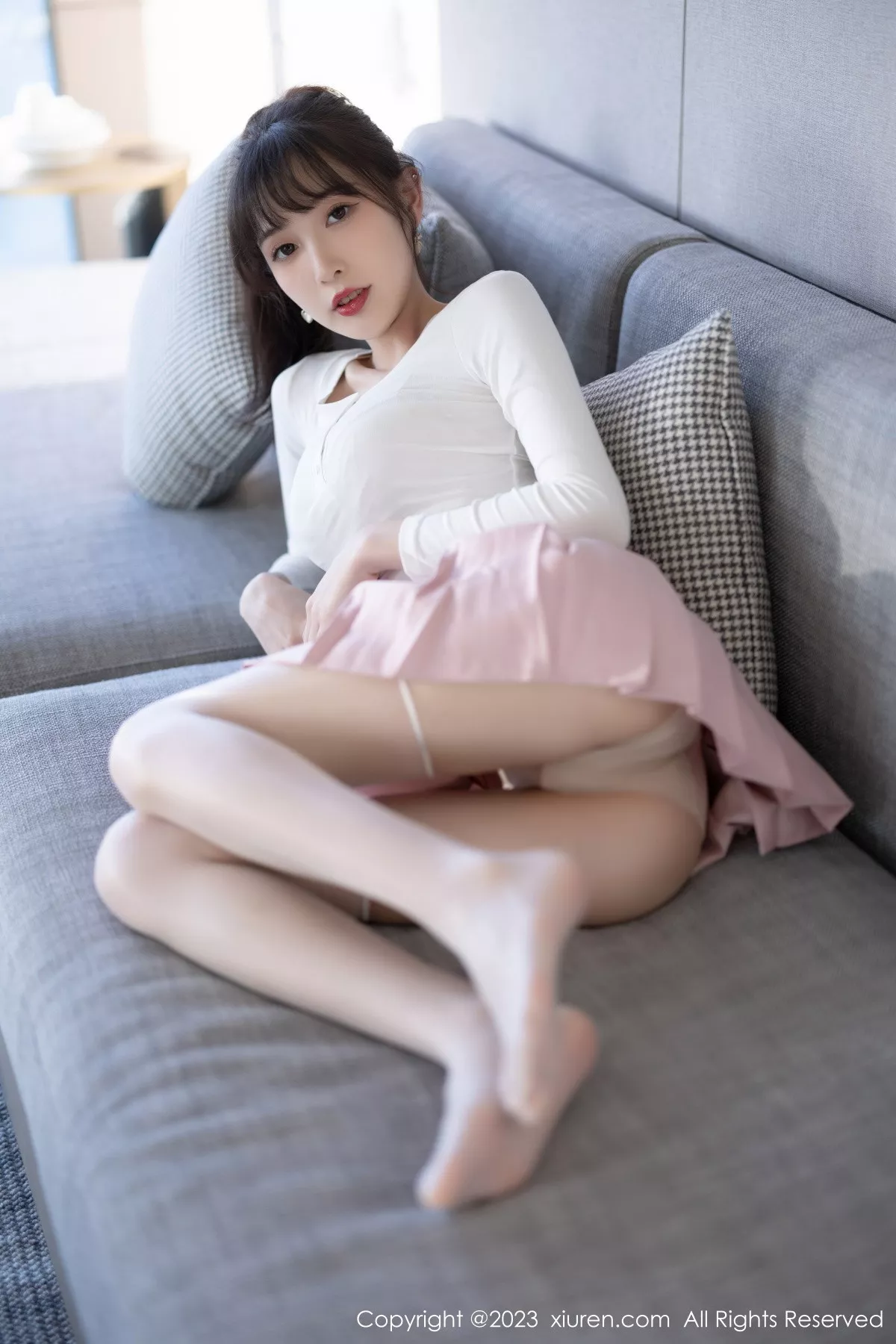 秀人集.com_[XiuRen秀人网]No.6263_模特林星阑白色上衣配粉色短裙露性感内衣秀曼妙身材诱惑写真85P