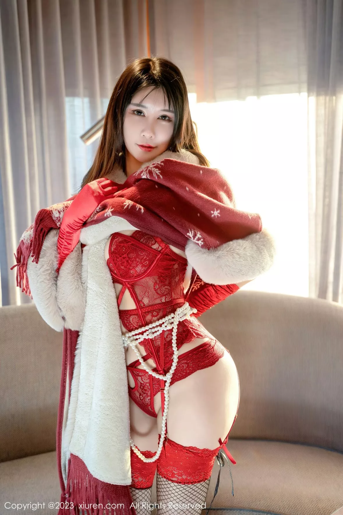 秀人集.com_[XiuRen秀人网]No.6188_模特夏沫沫tifa阳朔旅拍性感红色情趣内衣配黑丝吊袜诱惑写真62P