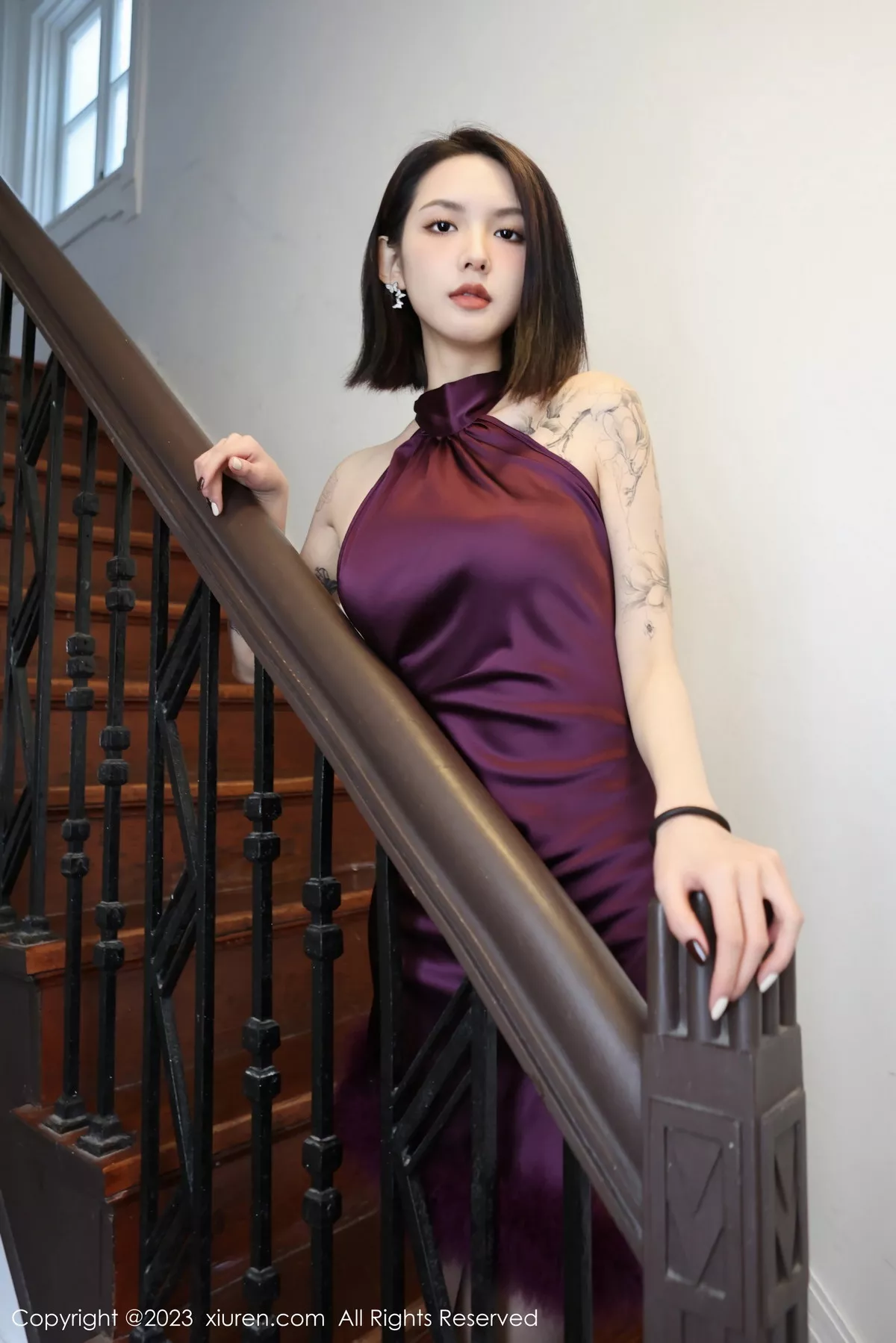 秀人集.com_[XiuRen秀人网]No.6280_模特乔一一性感紫色连衣裙配超薄黑丝秀曼妙身姿迷人诱惑写真71P