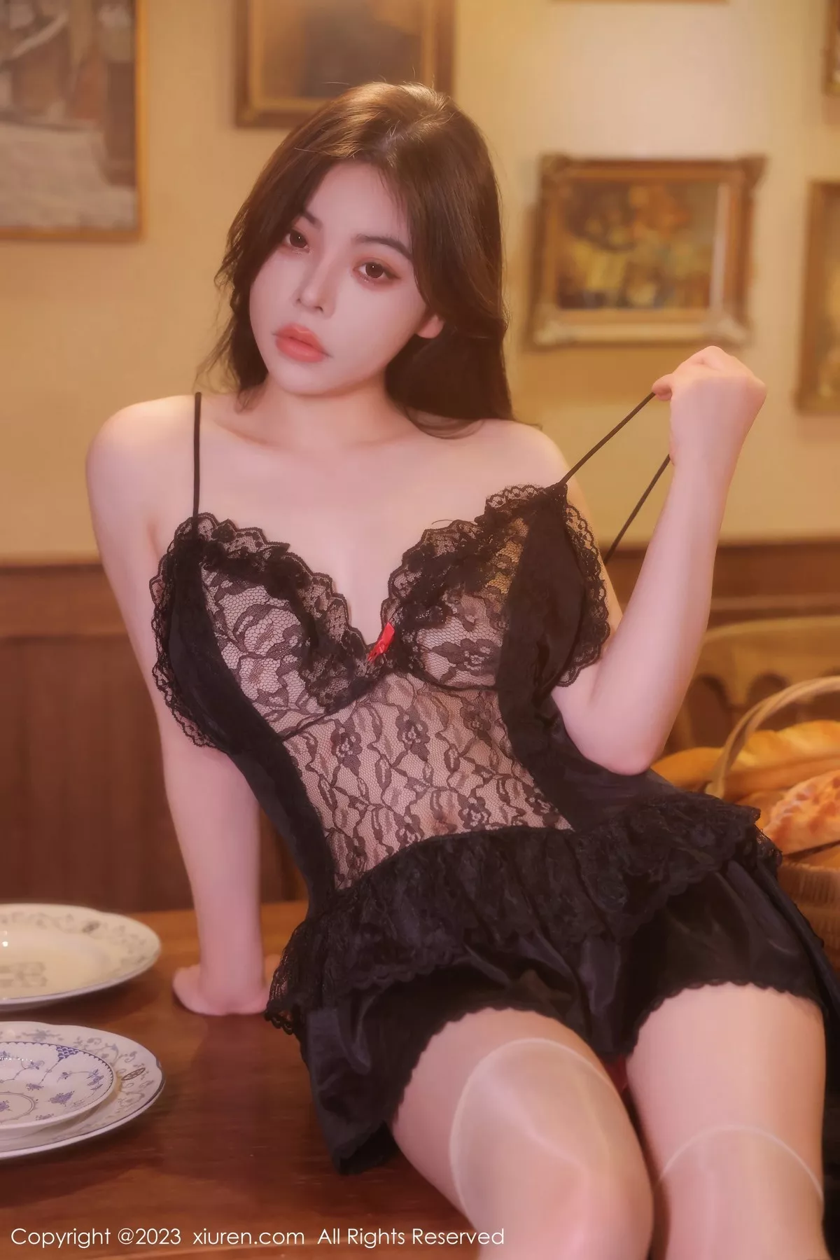 秀人集.com_[XiuRen秀人网]No.6339_新人模特Aami喵小狐性感黑色蕾丝情趣睡裙秀完美身材诱惑写真67P