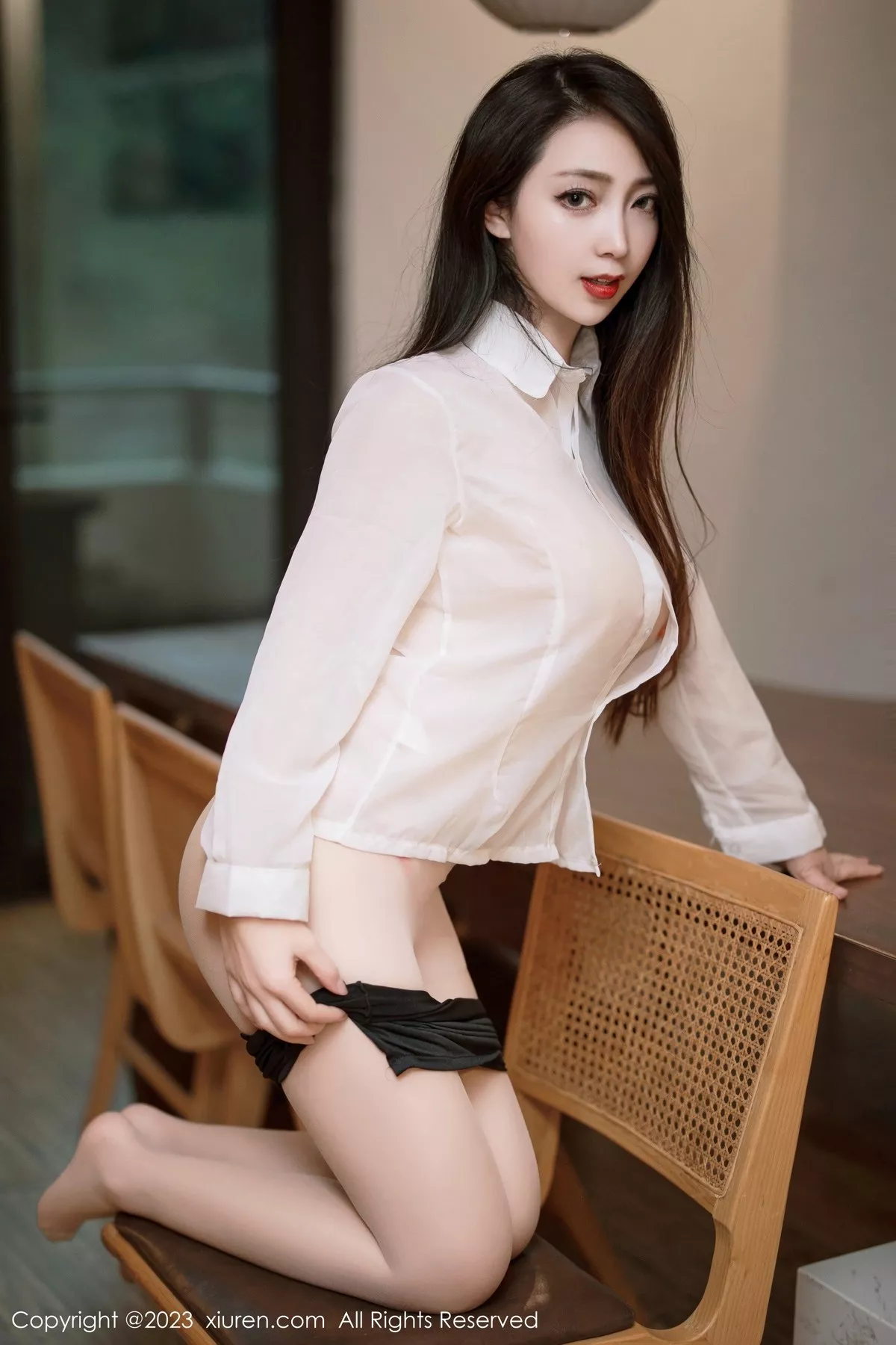 秀人集.com_[XiuRen秀人网]No.6341_模特娇喘JC性感薄透白T配黑色短裙露超薄肉丝秀翘臀诱惑写真65P