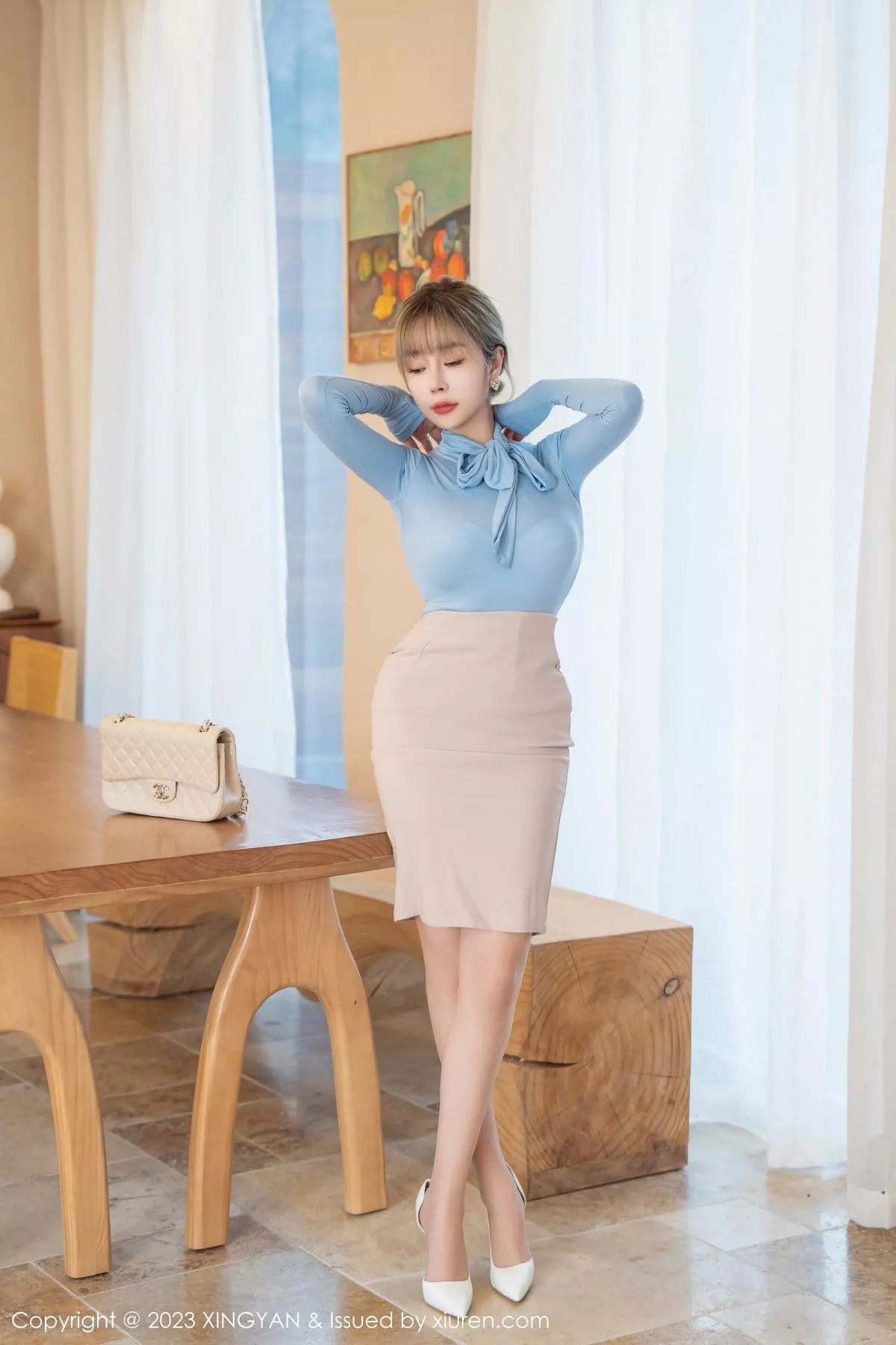 秀人集.com_[XINGYAN星颜社]VOL.177_女神王雨纯私房半脱露性感白色内衣配超薄无内肉丝惹火诱惑写真82P