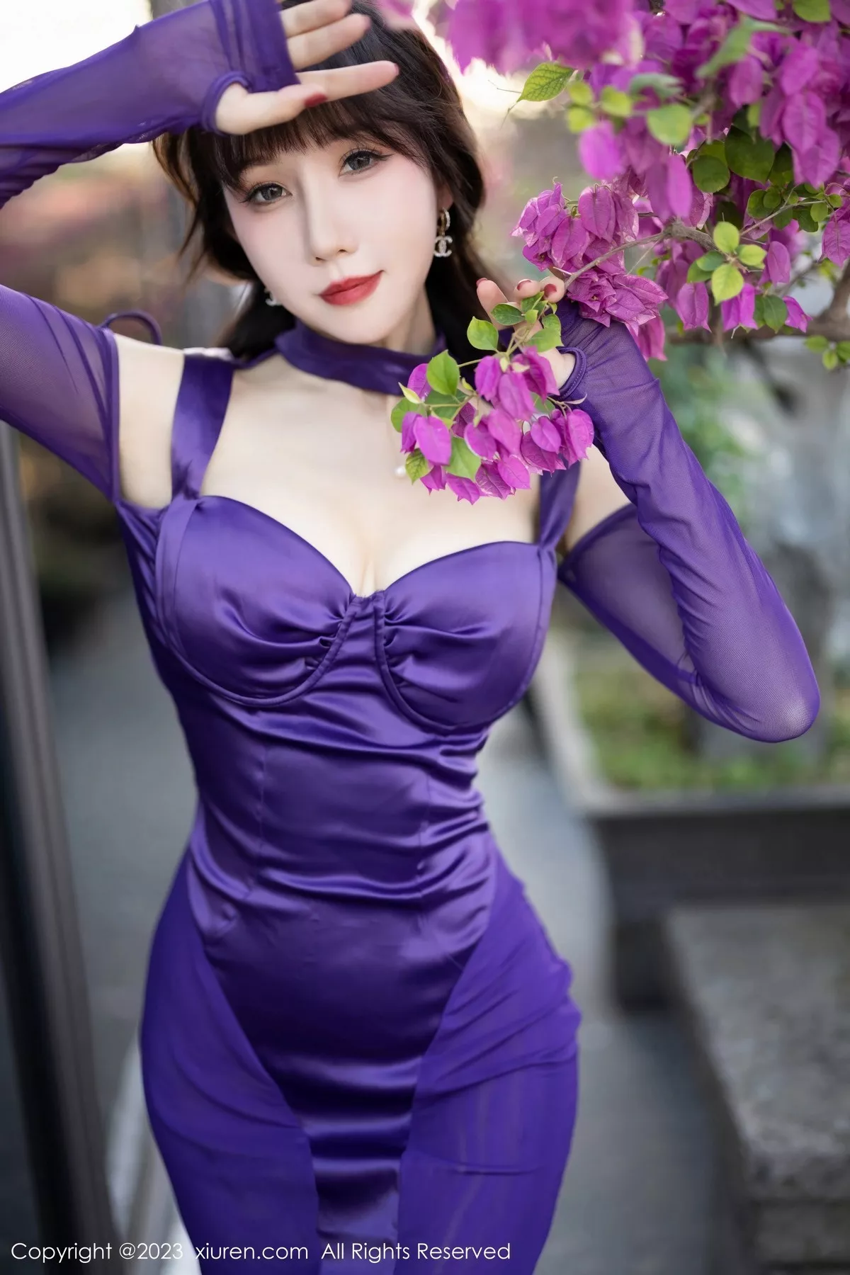 秀人集.com_[XiuRen秀人网]No.6419_模特波巧酱脱紫色连衣长裙露淡红轻透内衣秀曼妙身姿诱惑写真81P