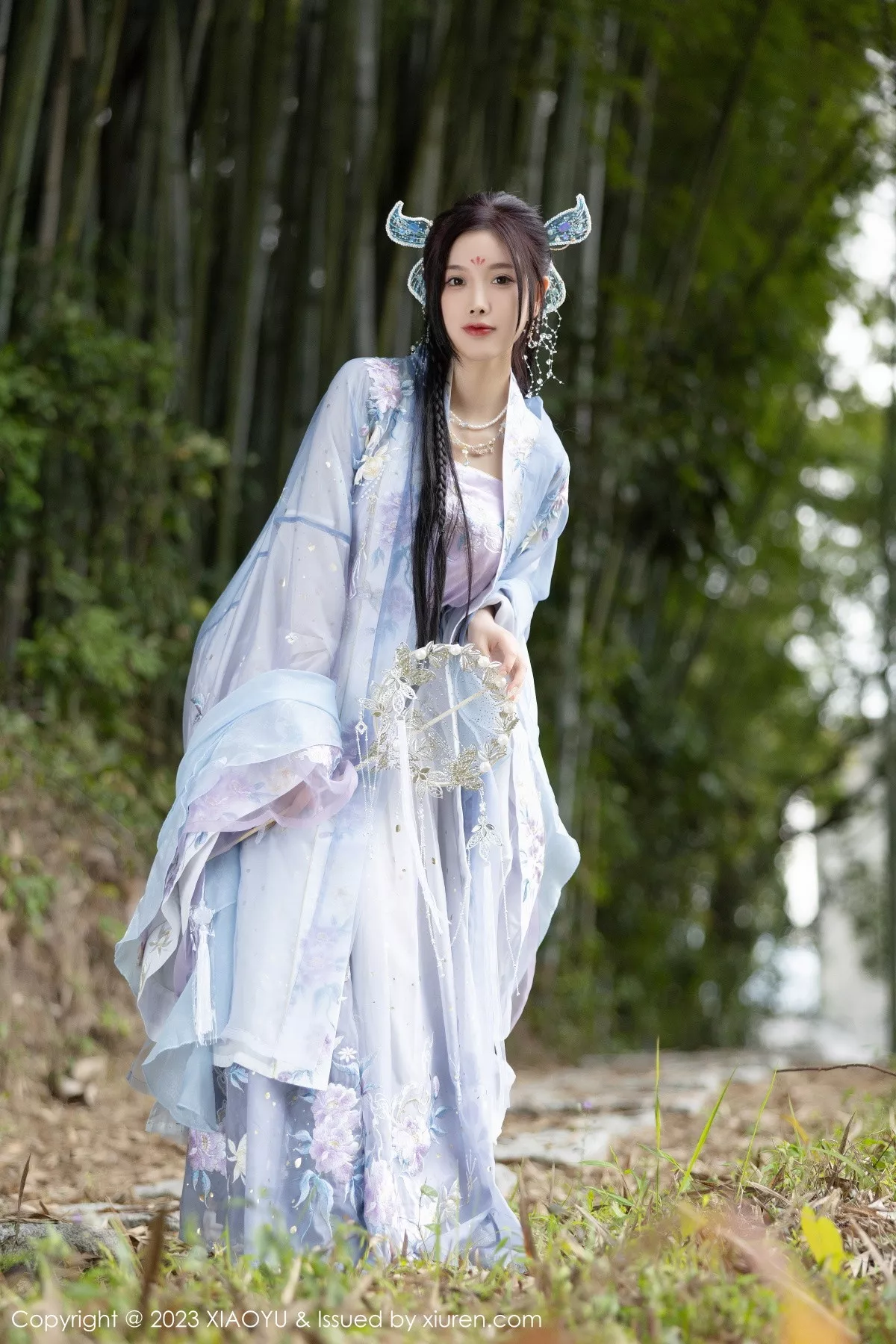 秀人集.com_[XiaoYu画语界]Vol.970_女神杨晨晨Yome脱淡蓝紫色古装服露白色蕾丝内衣完美诱惑写真91P