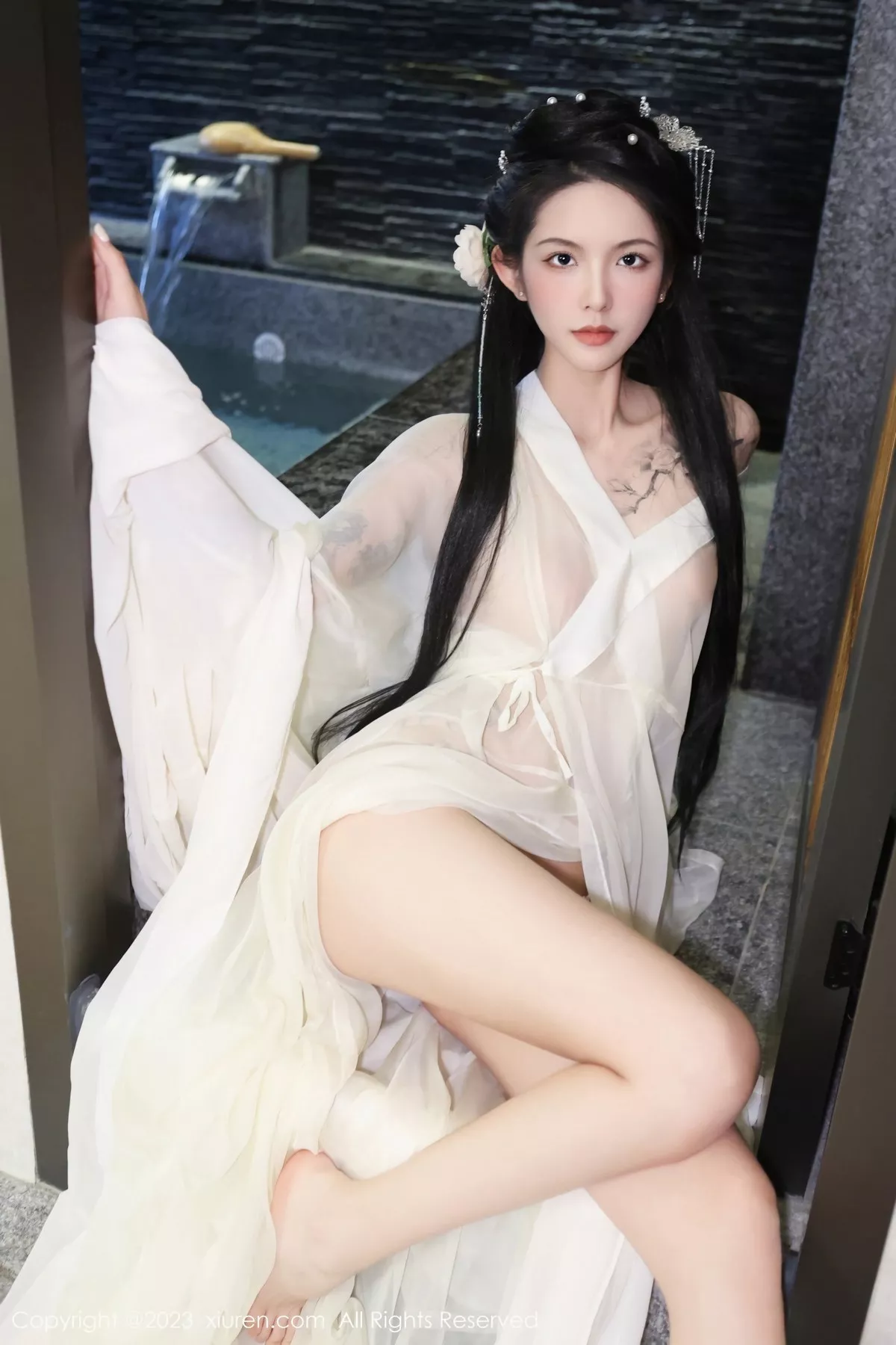 秀人集.com_[XiuRen秀人网]No.6430_模特乔一一温泉浴池白纱轻透古装服饰秀惹火身材极致诱惑写真82P