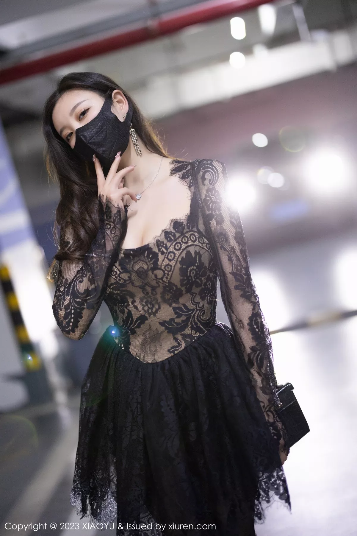 秀人集.com_[XiaoYu画语界]Vol.988_女神杨晨晨Yome性感黑色蕾丝连衣短裙露黑色内衣完美诱惑写真92P