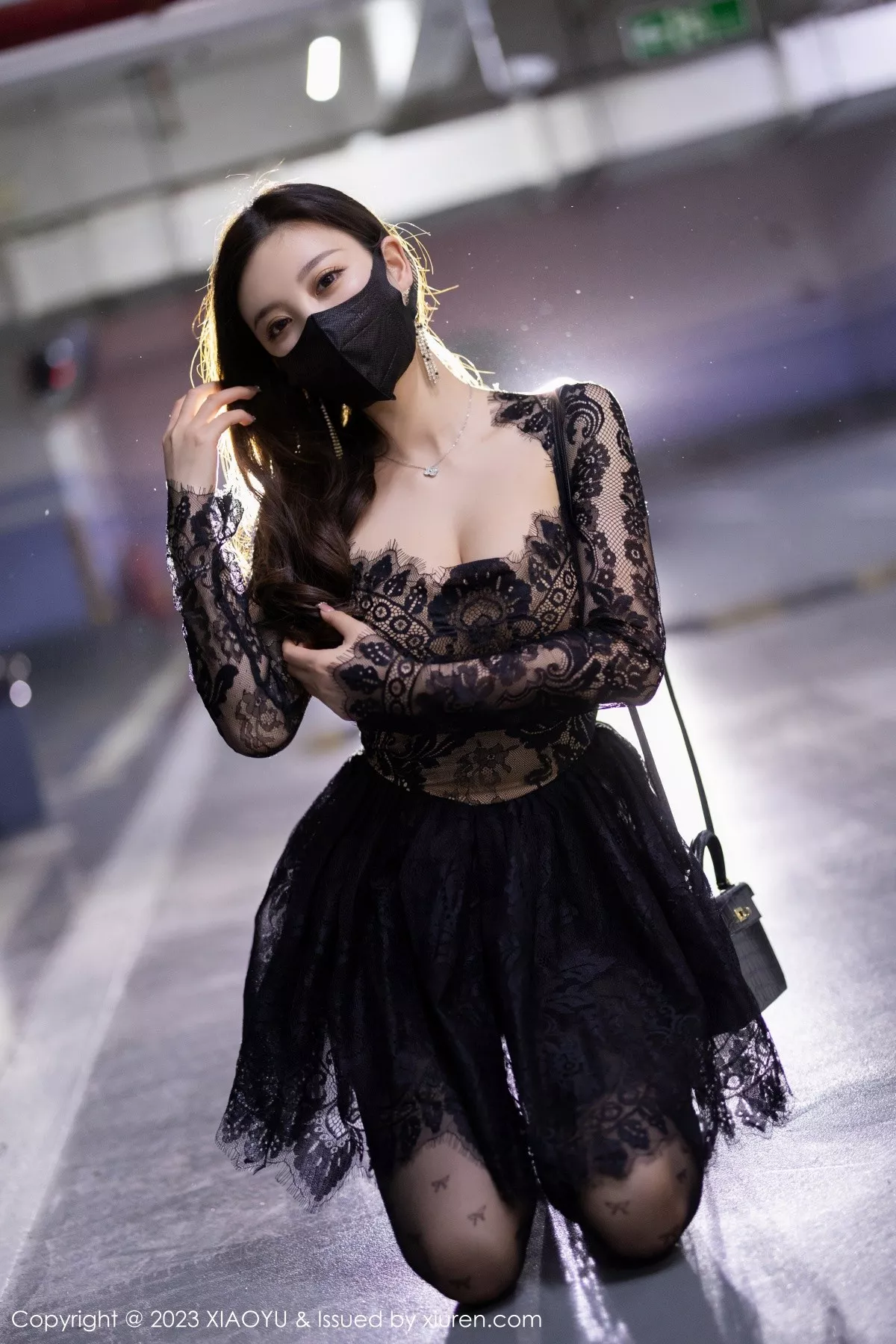 秀人集.com_[XiaoYu画语界]Vol.988_女神杨晨晨Yome性感黑色蕾丝连衣短裙露黑色内衣完美诱惑写真92P