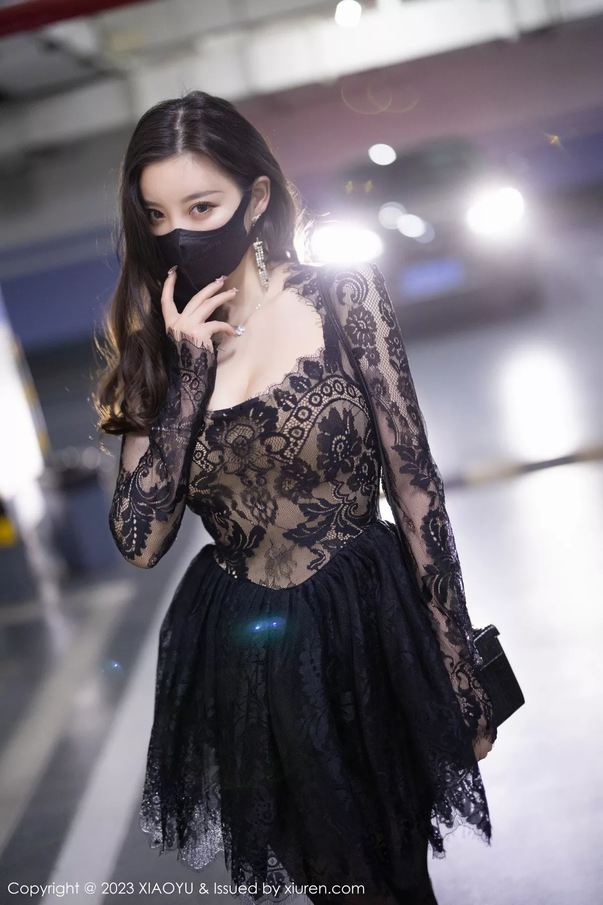 秀人集.com_[XiaoYu画语界]Vol.988_女神杨晨晨Yome性感黑色蕾丝连衣短裙露黑色内衣完美诱惑写真92P