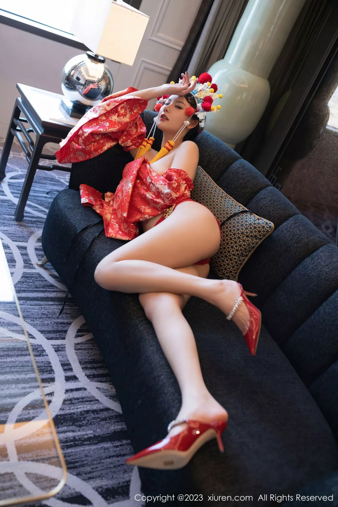 秀人集.com_[XiuRen秀人网]No.6308_模特就是阿朱啊喜庆花嫁主题私房半脱露曼妙绝美身姿诱惑写真81P