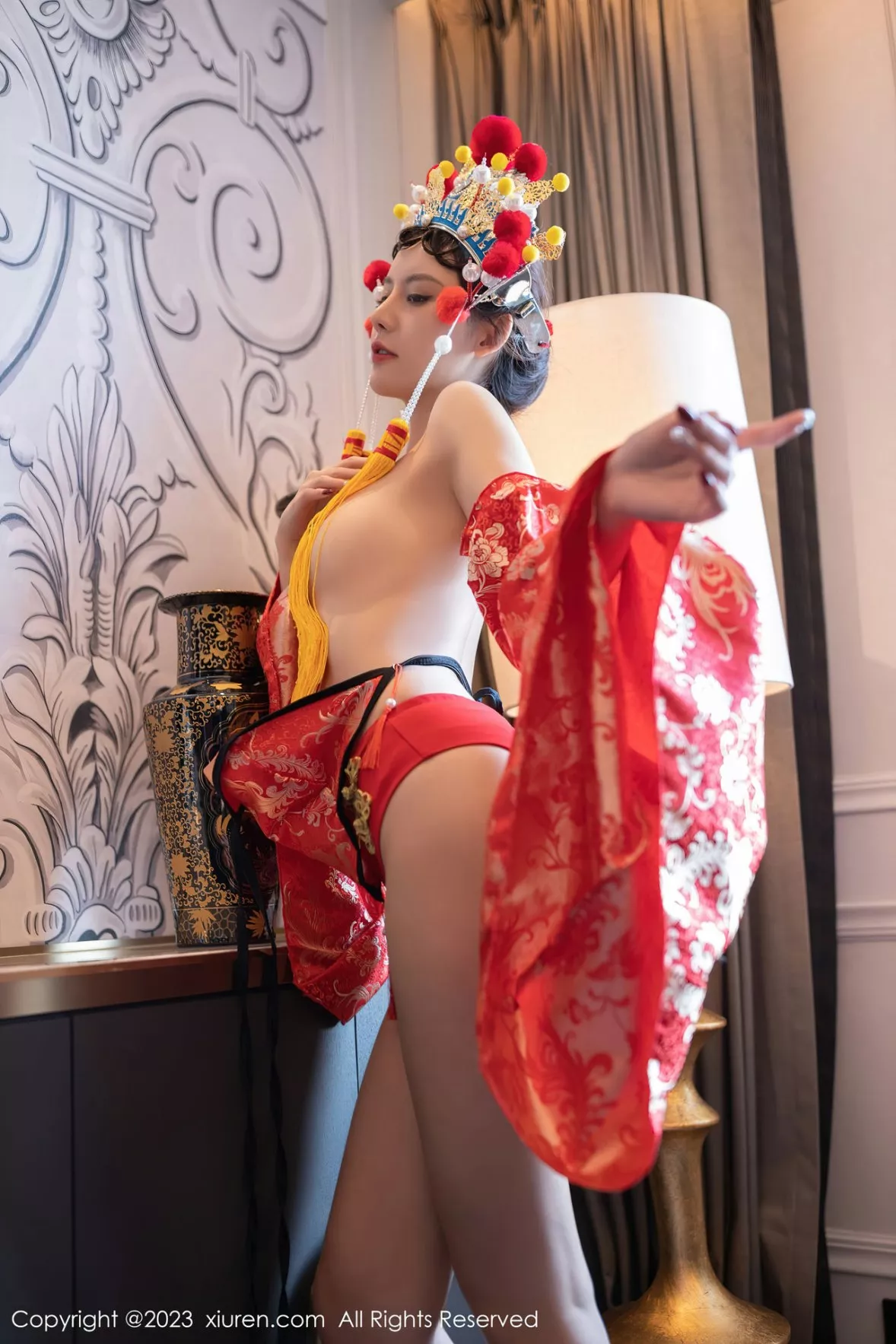 秀人集.com_[XiuRen秀人网]No.6308_模特就是阿朱啊喜庆花嫁主题私房半脱露曼妙绝美身姿诱惑写真81P