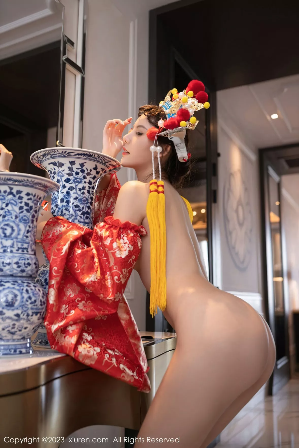 秀人集.com_[XiuRen秀人网]No.6308_模特就是阿朱啊喜庆花嫁主题私房半脱露曼妙绝美身姿诱惑写真81P