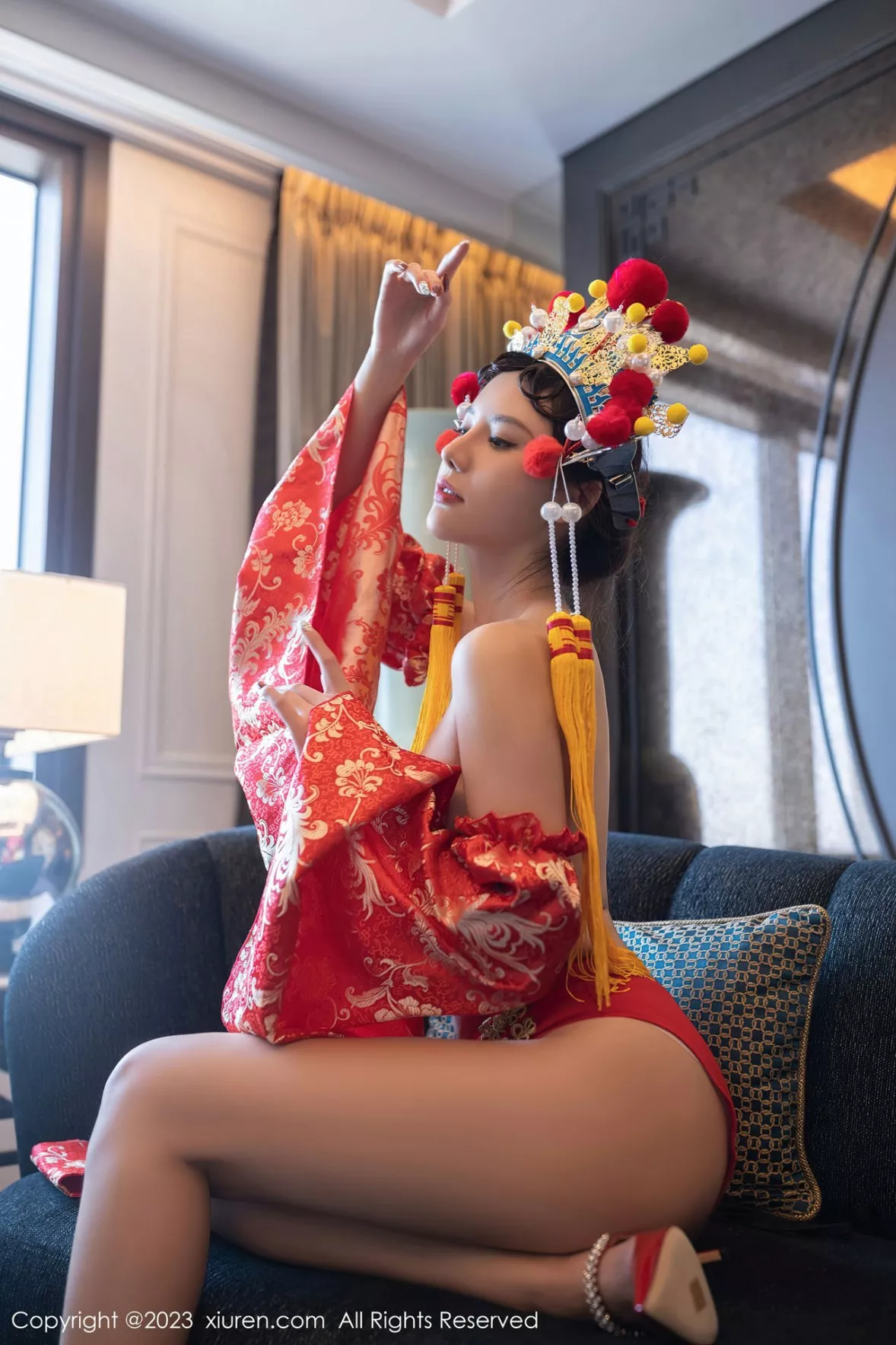 秀人集.com_[XiuRen秀人网]No.6308_模特就是阿朱啊喜庆花嫁主题私房半脱露曼妙绝美身姿诱惑写真81P