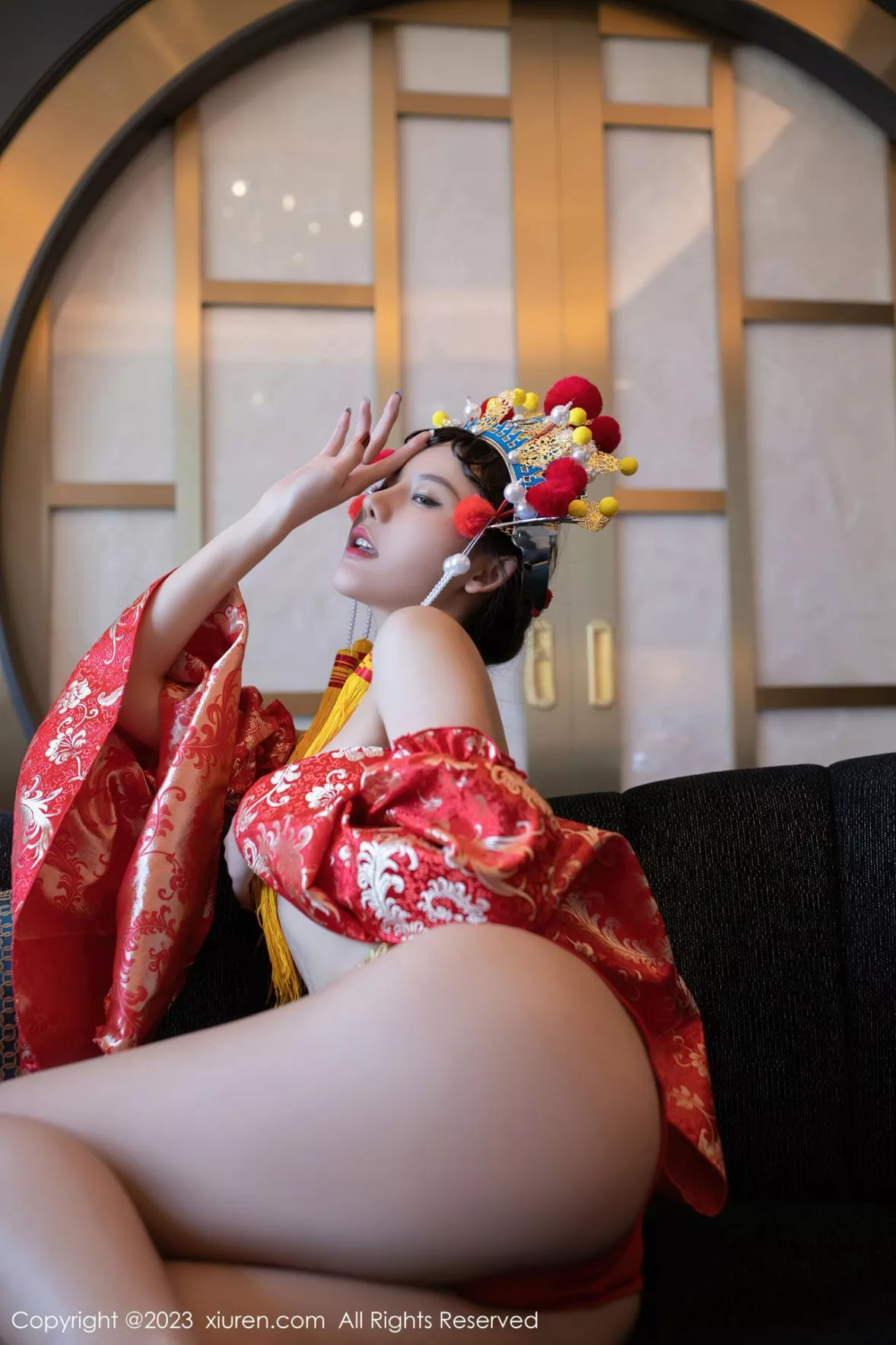 秀人集.com_[XiuRen秀人网]No.6308_模特就是阿朱啊喜庆花嫁主题私房半脱露曼妙绝美身姿诱惑写真81P