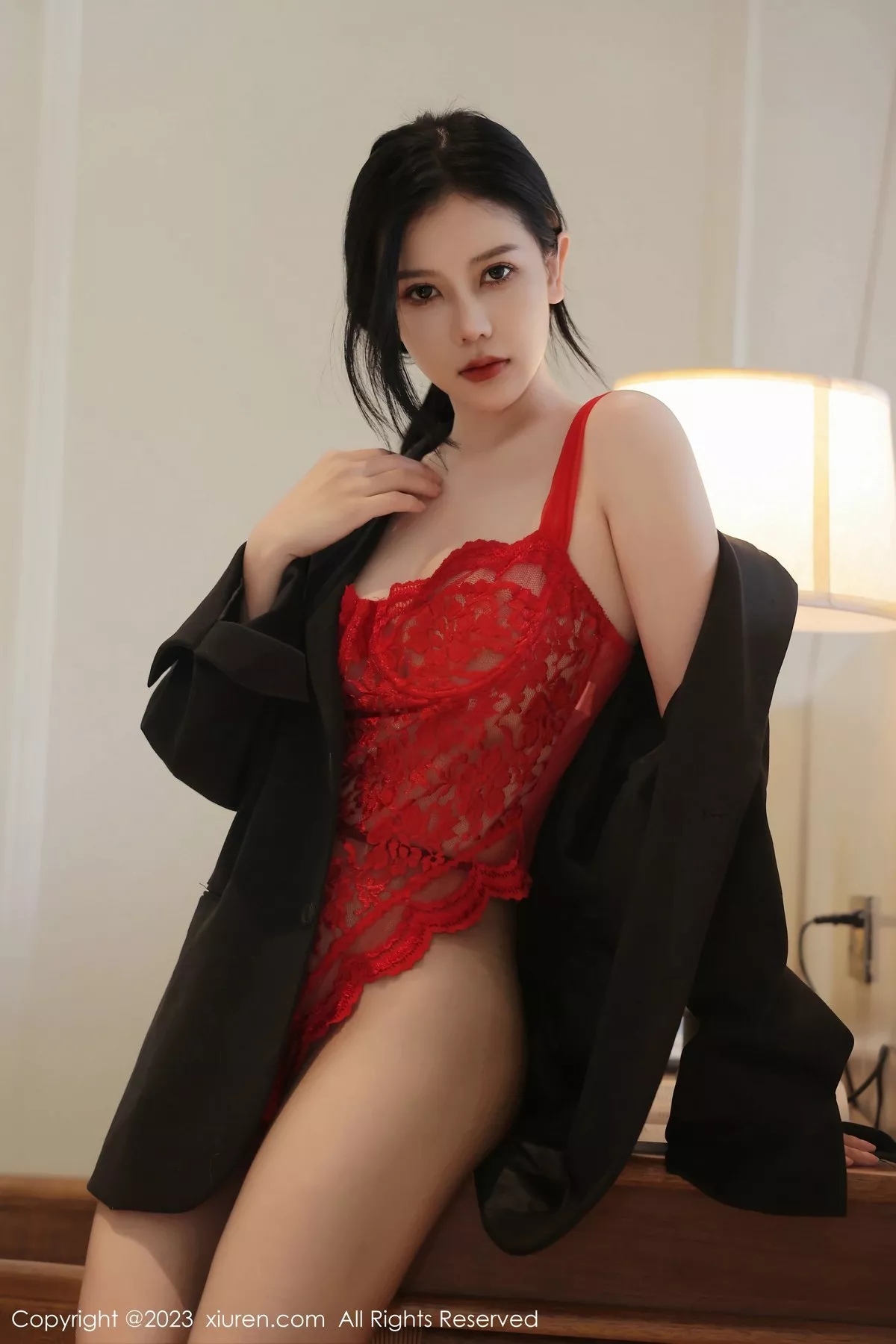 秀人集.com_[XiuRen秀人网]No.6475_模特尹甜甜性感红色蕾丝情趣服配超薄黑丝秀完美身材诱惑写真69P
