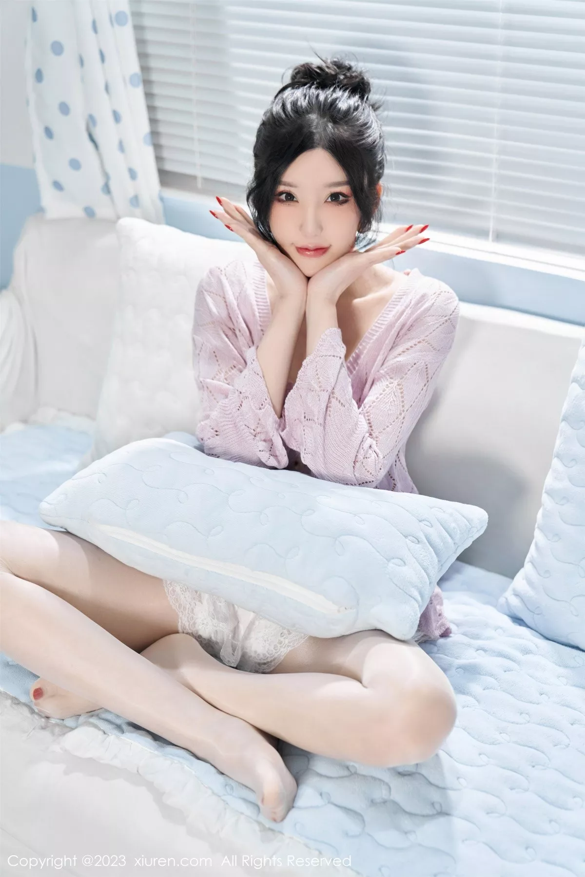 秀人集.com_[XiuRen秀人网]No.6580_女神周于希Sally性感粉色服饰配超薄肉丝半脱露豪乳遮点诱惑写真80P