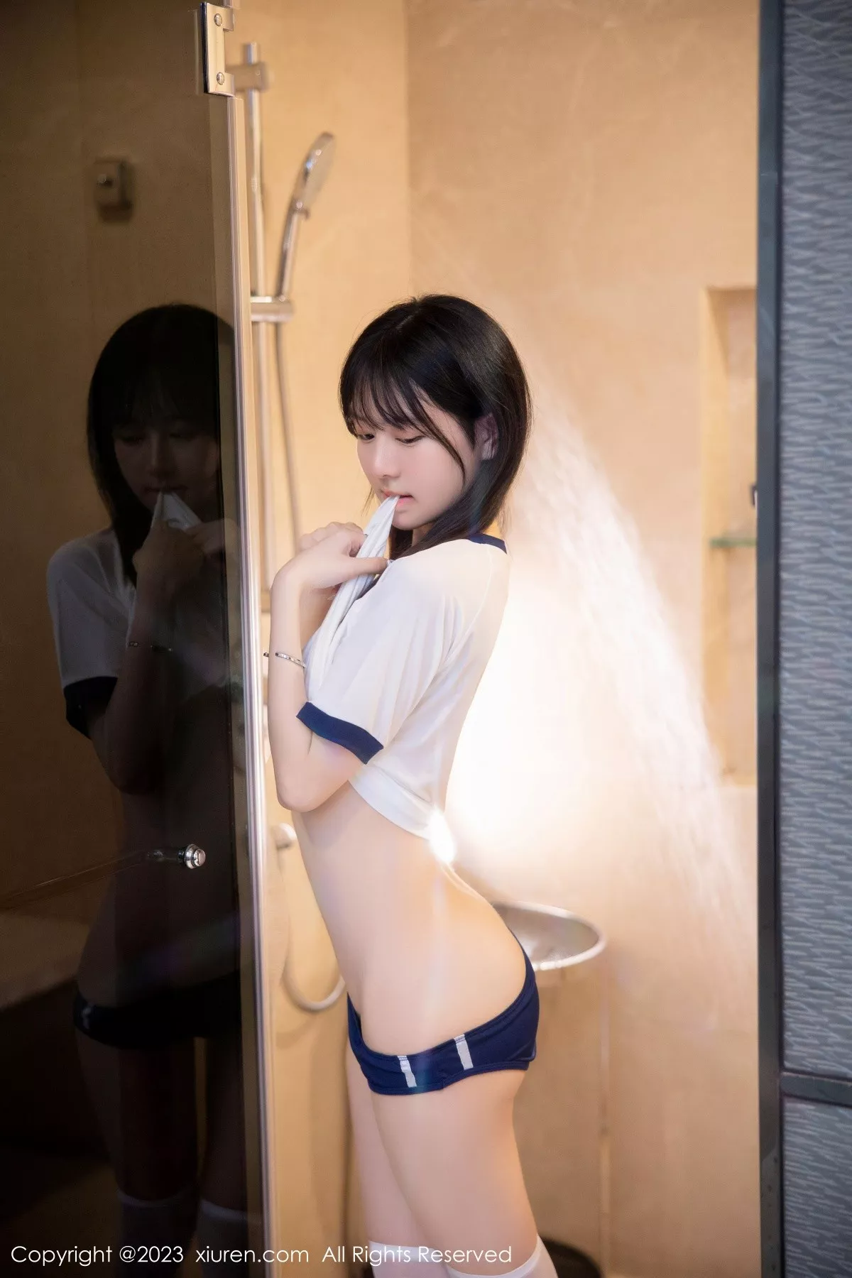 秀人集.com_[XiuRen秀人网]No.6447_模特谢小蒽私房浴室性感白色水手服秀苗条身材迷人诱惑写真87P