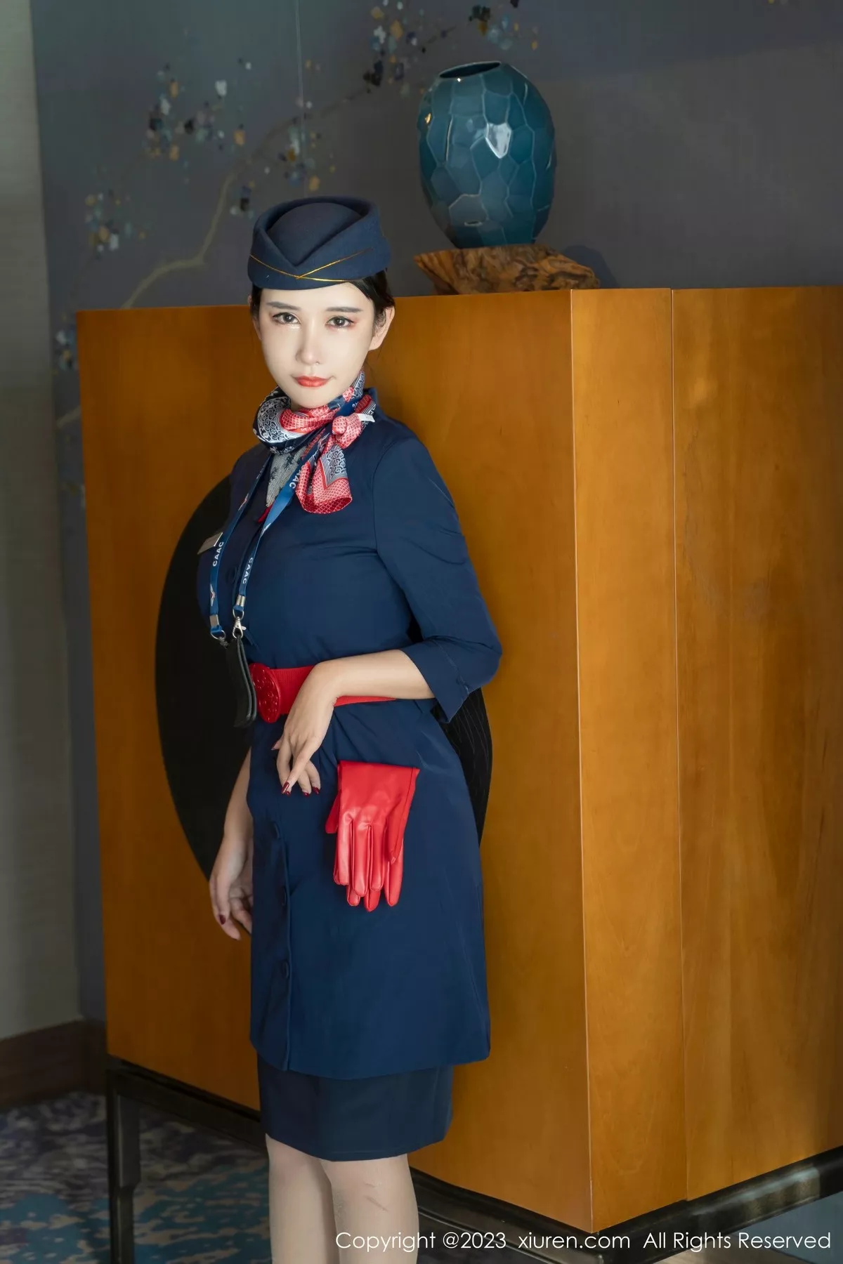 秀人集.com_[XiuRen秀人网]No.6445_模特夏沫沫tifa性感空间制服露黑色内衣配超薄肉丝迷人诱惑写真70P