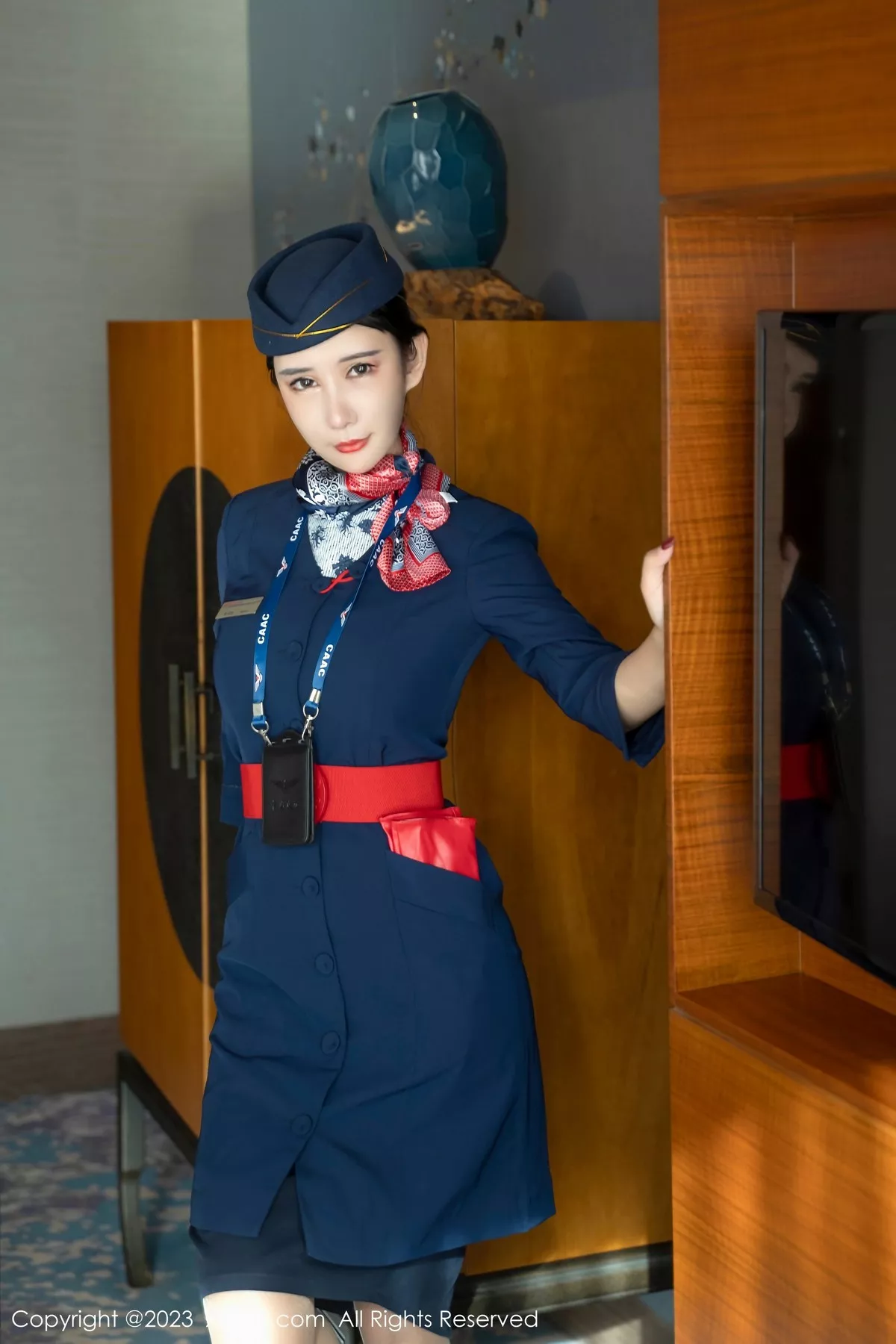 秀人集.com_[XiuRen秀人网]No.6445_模特夏沫沫tifa性感空间制服露黑色内衣配超薄肉丝迷人诱惑写真70P