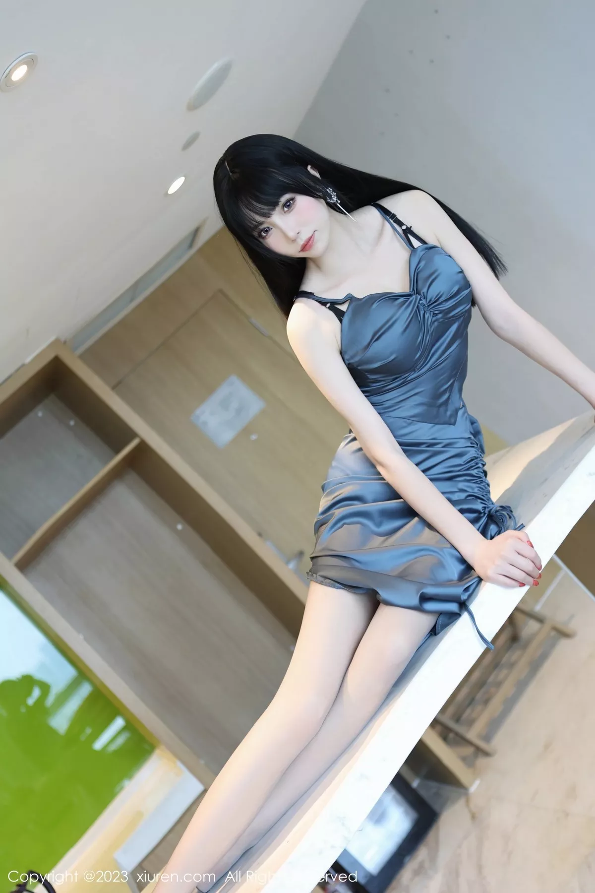 秀人集.com_[XiuRen秀人网]No.6713_模特江七七性感灰色服饰露黑色轻透内衣配超薄灰丝迷人诱惑写真83P