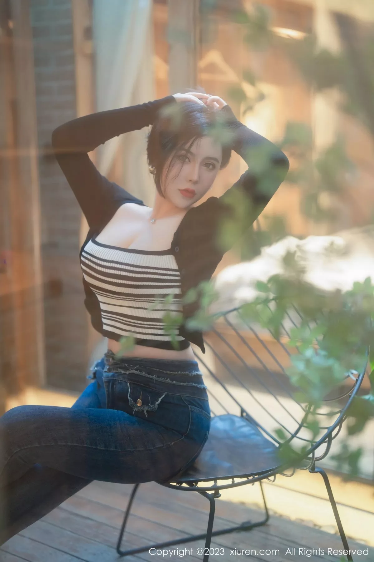 秀人集.com_[MFStar模范学院]Vol.618_模特伊诺性感黑色高叉连体内衣配黑丝袜秀丰胸肥臀撩人诱惑写真61P