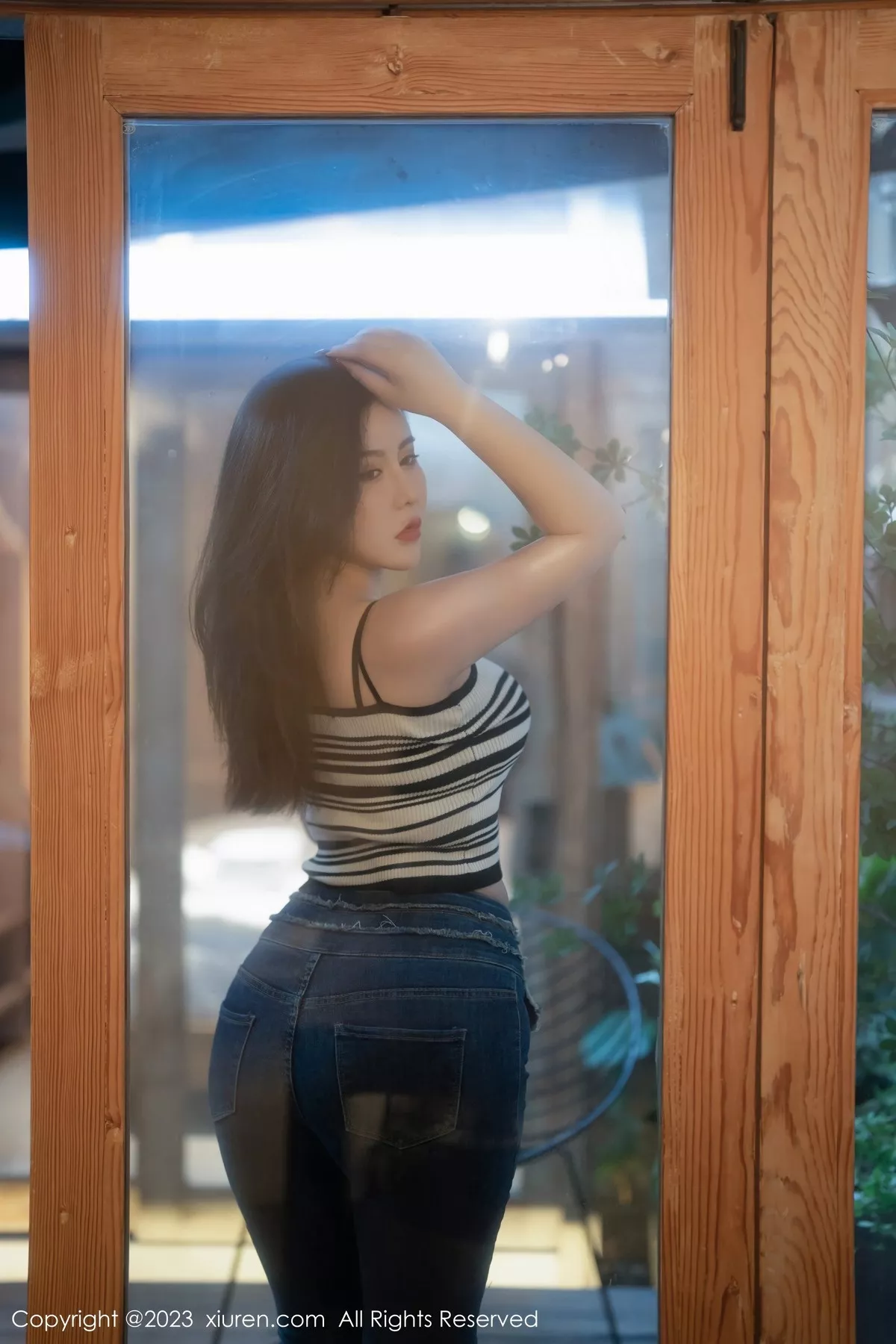 秀人集.com_[MFStar模范学院]Vol.618_模特伊诺性感黑色高叉连体内衣配黑丝袜秀丰胸肥臀撩人诱惑写真61P