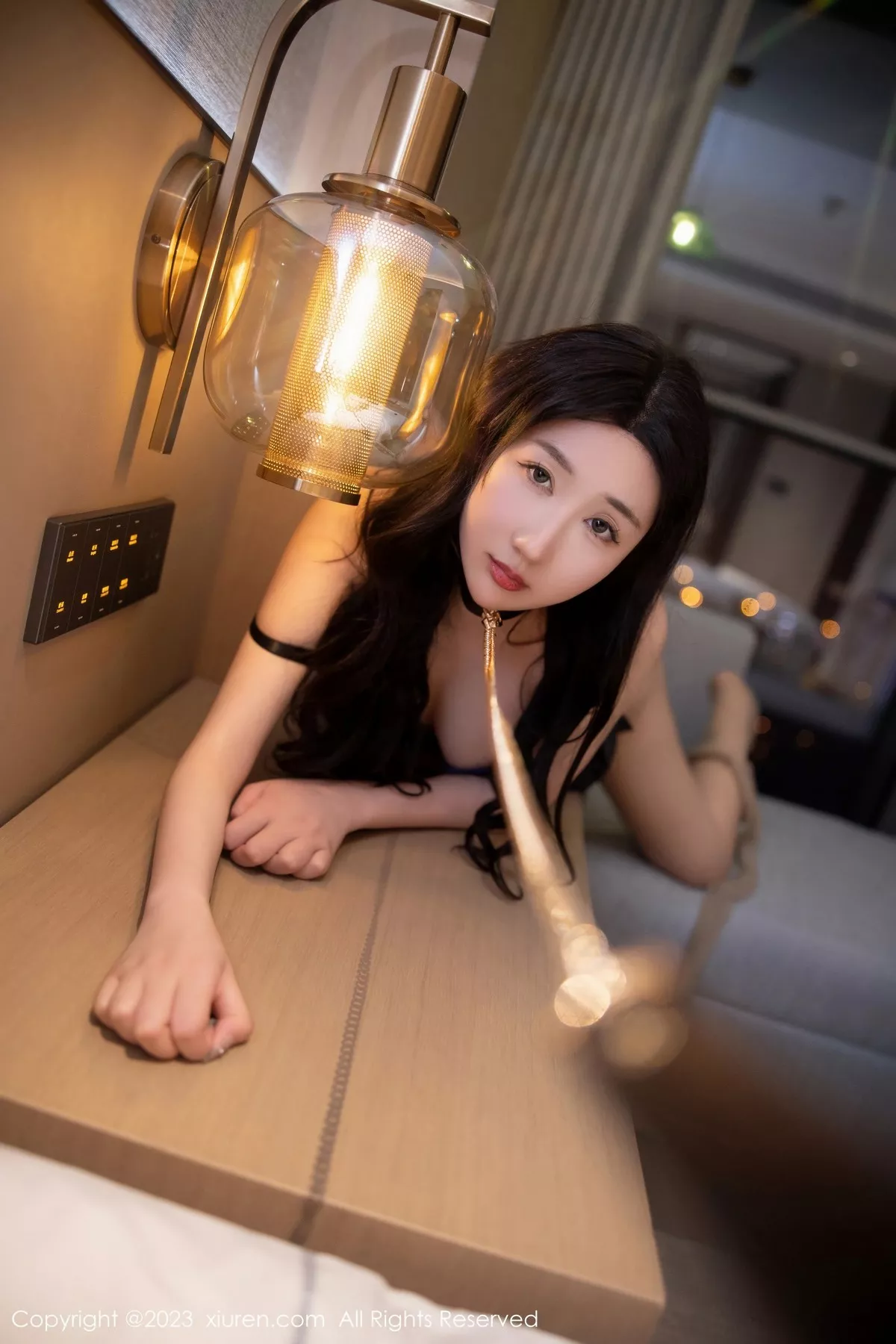 秀人集.com_[XiuRen秀人网]No.6607_模特江真真深灰色OL制服露蓝黑色蕾丝内衣配原色丝袜诱惑写真86P