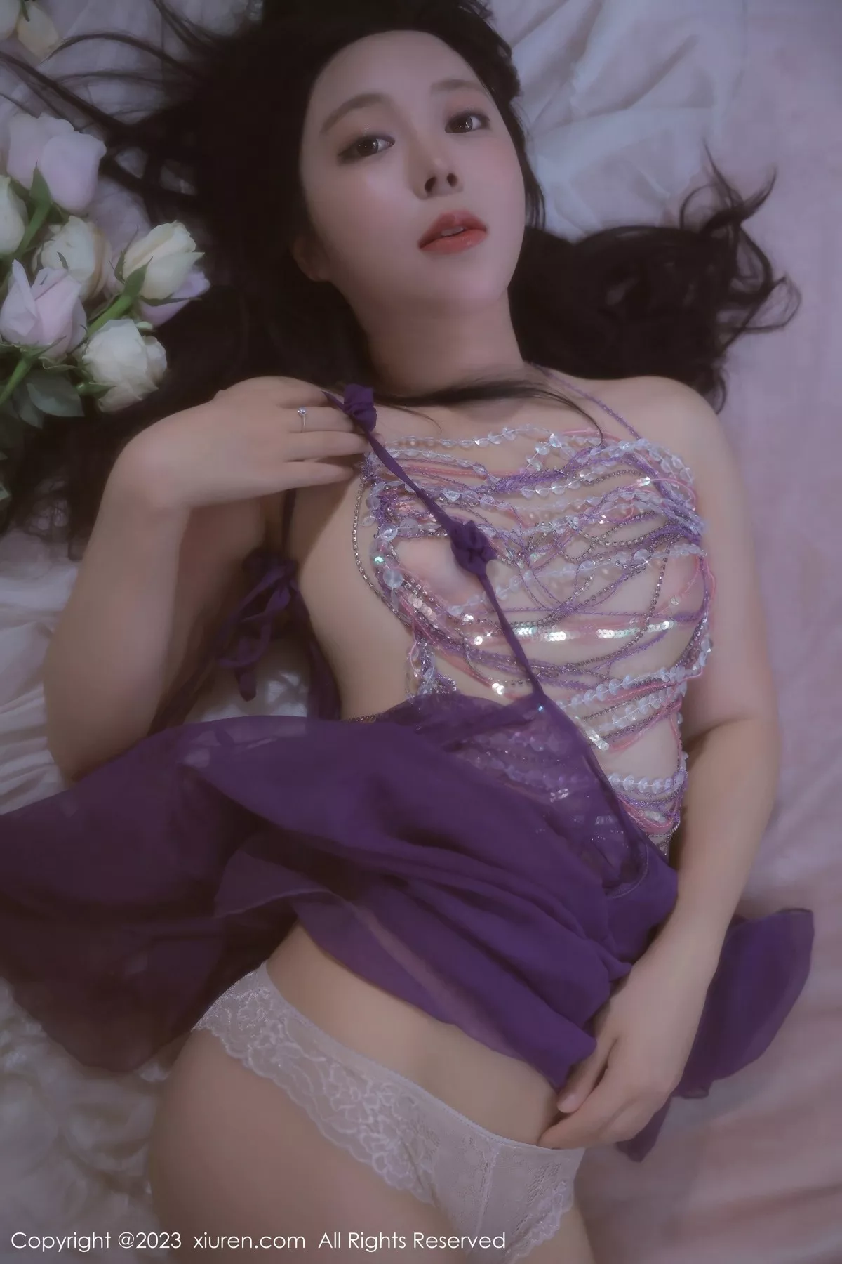 秀人集.com_[XiuRen秀人网]No.6601_模特露露luncy性感紫色轻透情趣服饰秀惹火身材撩人诱惑写真80P