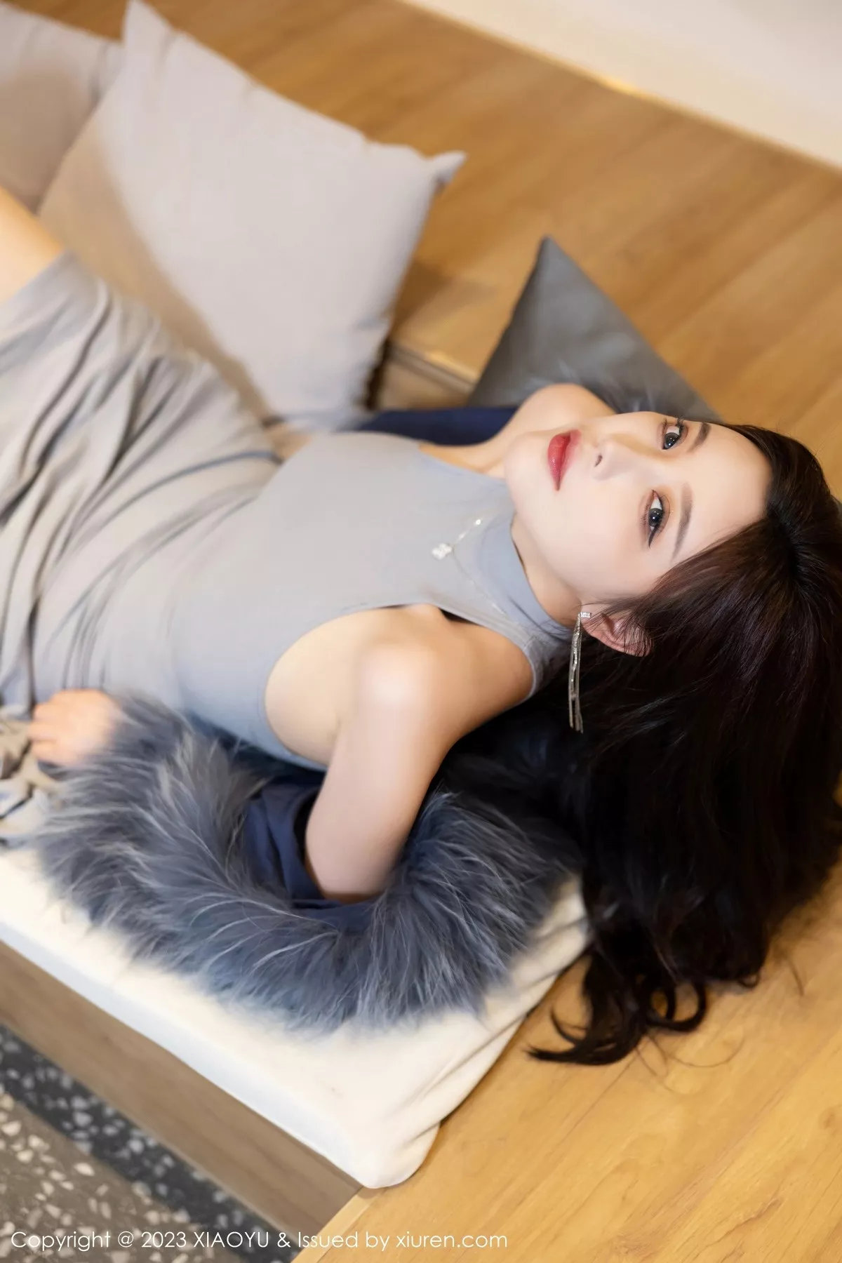 秀人集.com_[XiaoYu画语界]Vol.1051_女神杨晨晨Yome性感灰色真空连衣长裙秀完美丰腴身材诱惑写真87P