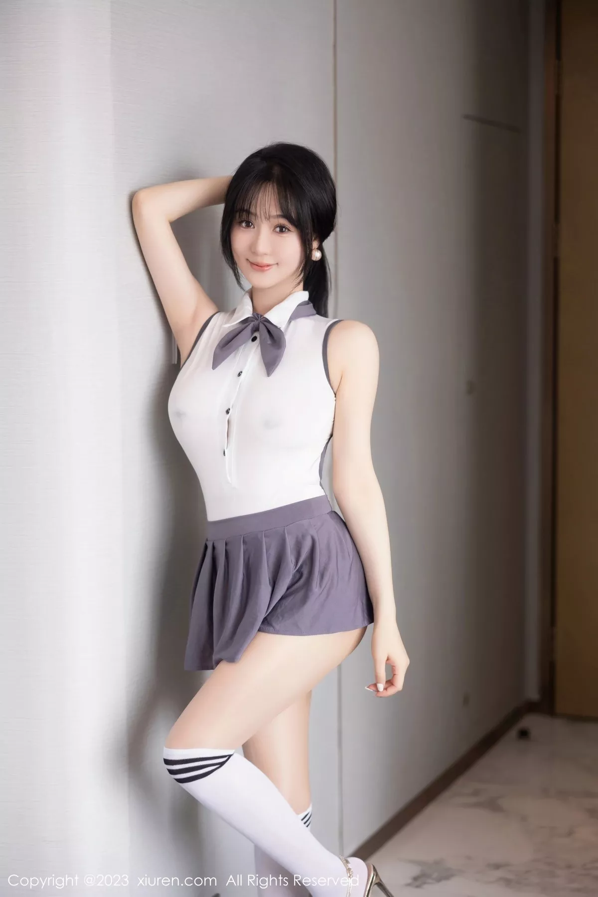 秀人集.com_[XiuRen秀人网]No.6818_模特柚琪Rich性感白色轻透高叉连体衣配超薄肉丝惹火诱惑写真98P