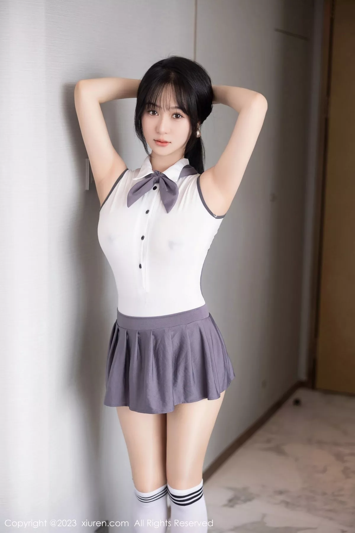 秀人集.com_[XiuRen秀人网]No.6818_模特柚琪Rich性感白色轻透高叉连体衣配超薄肉丝惹火诱惑写真98P