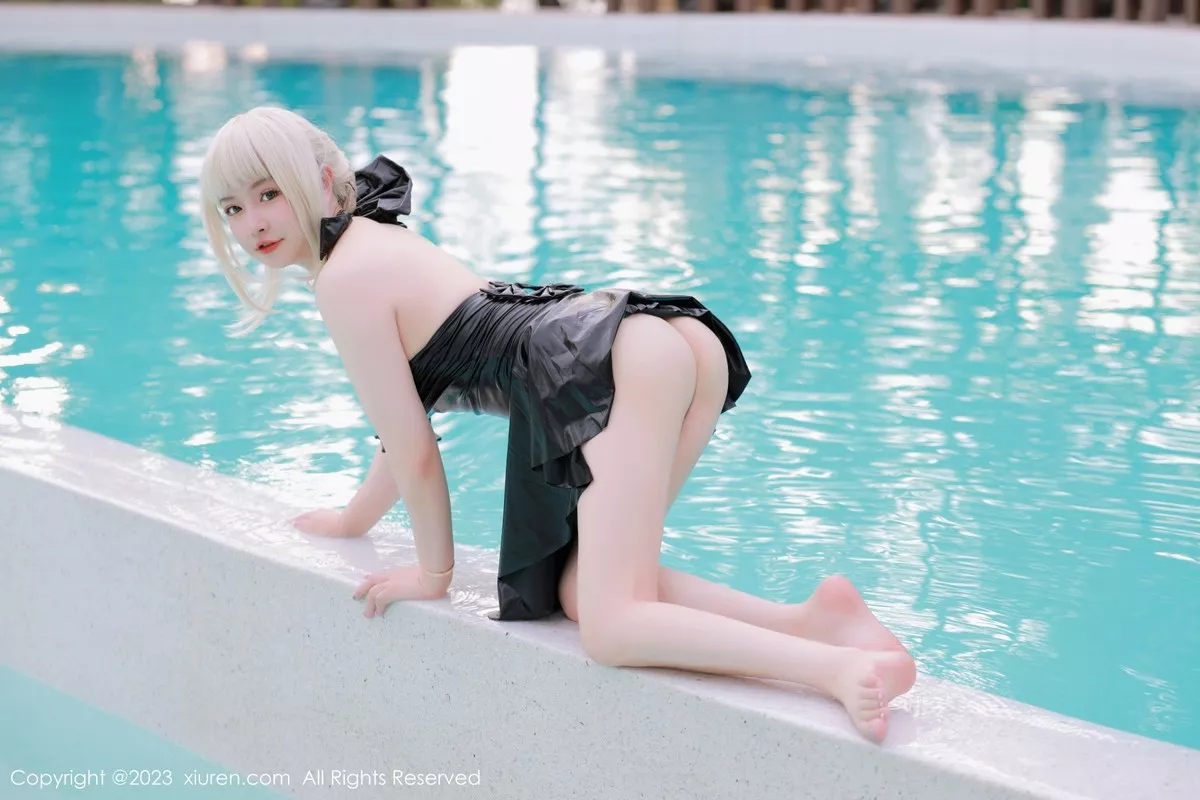 秀人集.com_[XiuRen秀人网]No.6984_模特养乐多DoDo性感黑色Cosplay装扮秀丰满身材惹火诱惑写真75P