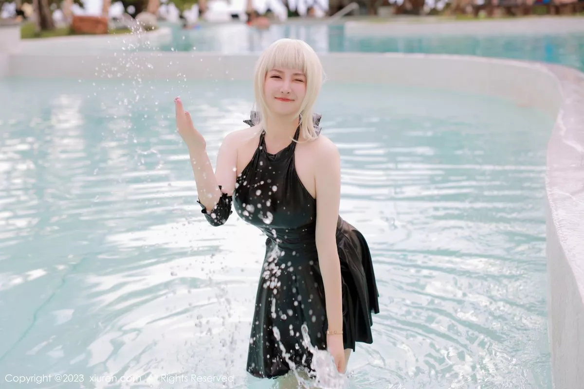 秀人集.com_[XiuRen秀人网]No.6984_模特养乐多DoDo性感黑色Cosplay装扮秀丰满身材惹火诱惑写真75P