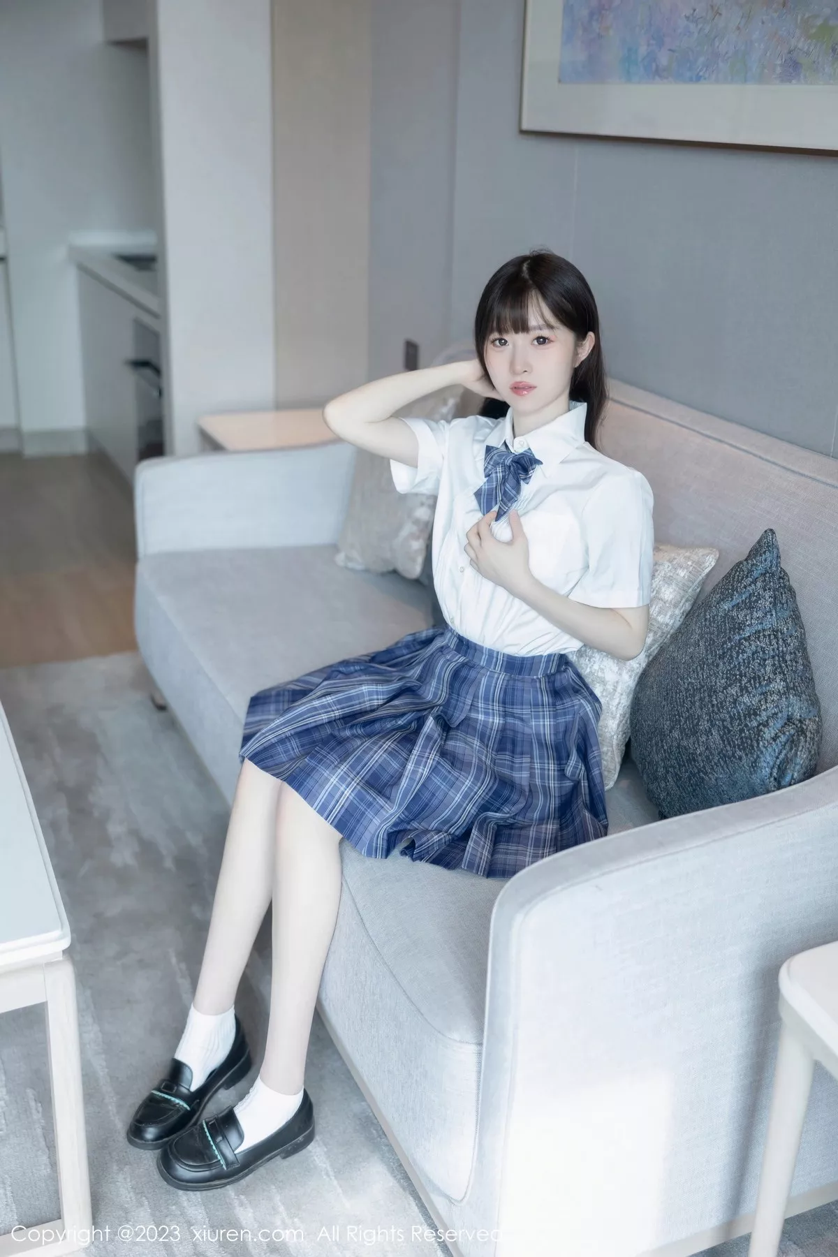 秀人集.com_[XiuRen秀人网]No.6993_模特林悠悠白色上衣配格子短裙露浅色内衣秀曼妙身姿诱惑写真103P