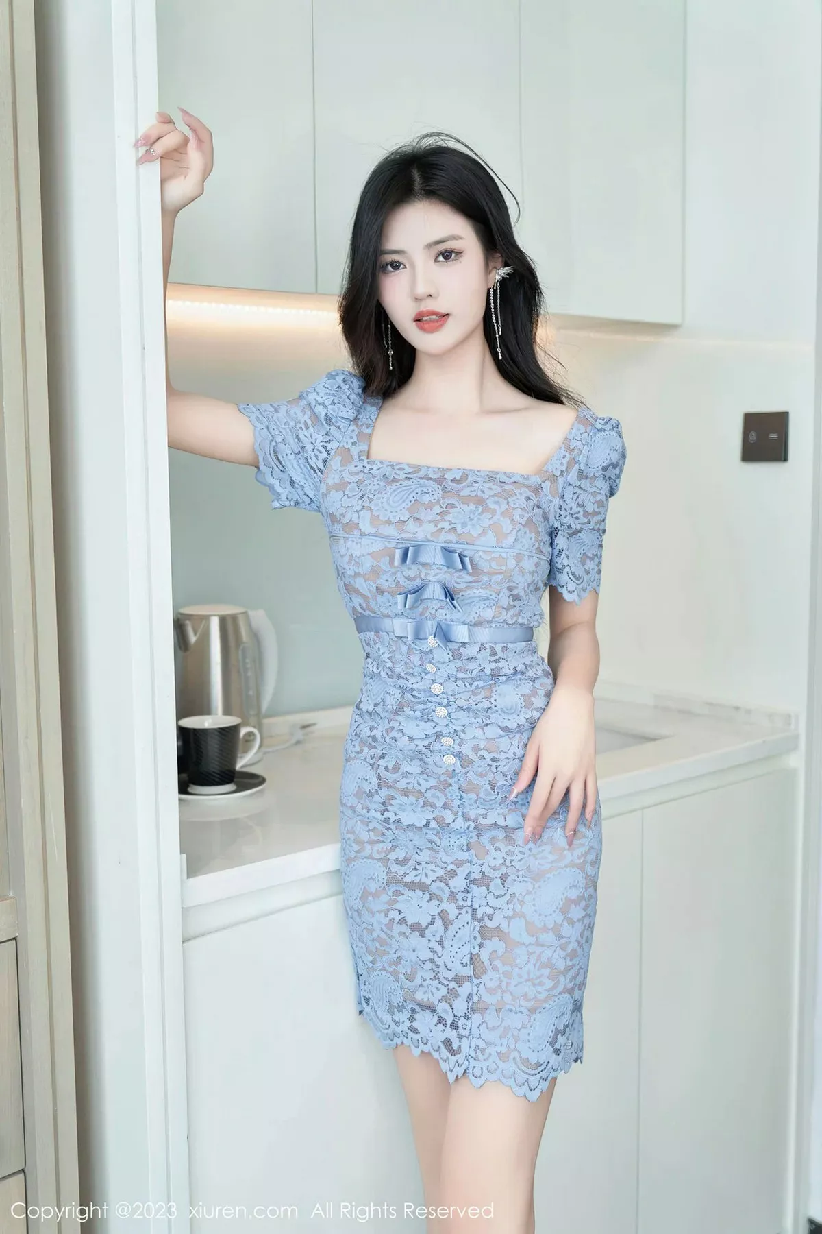 秀人集.com_[XiuRen秀人网]No.6998_模特浅浅Danny轻透连衣短裙露性感黑色蕾丝情趣内衣诱惑写真87P