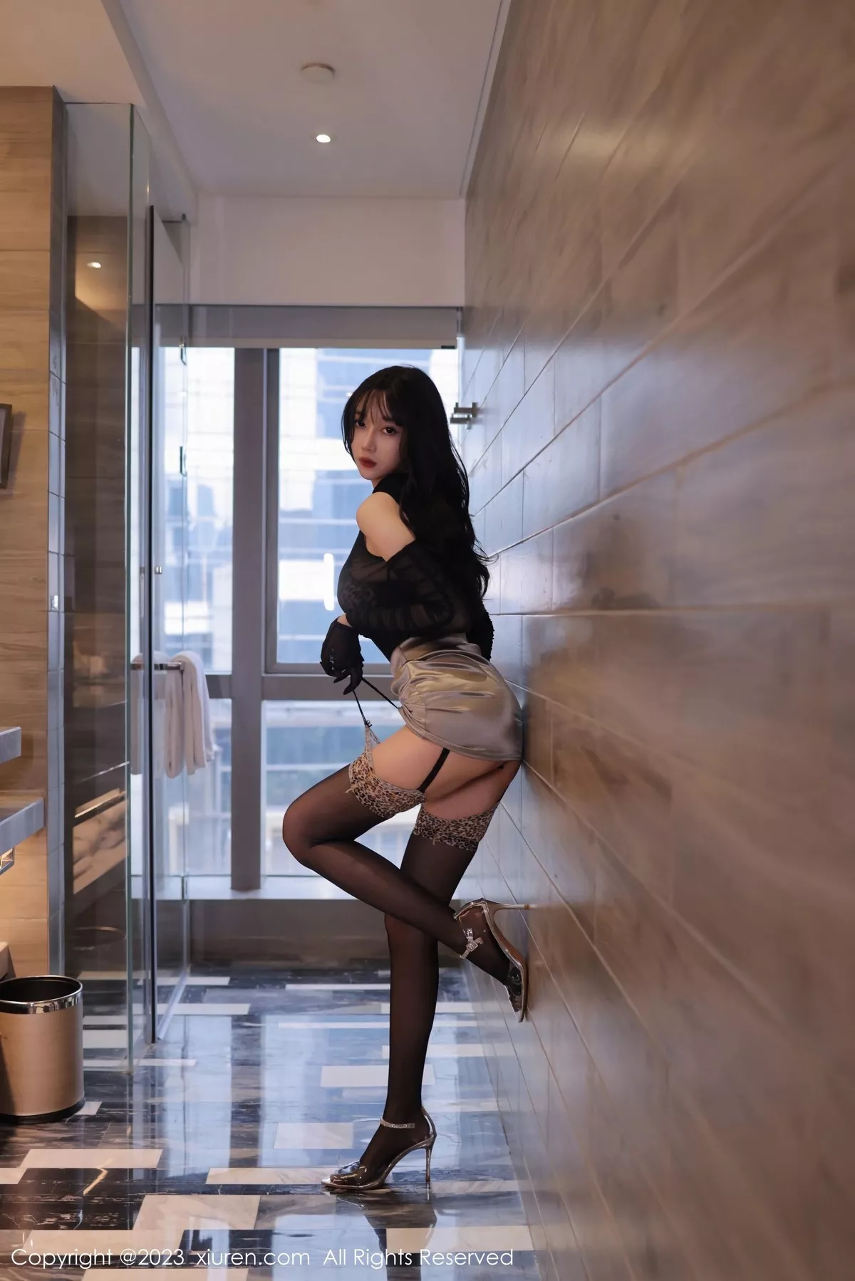 秀人集.com_[XiuRen秀人网]No.7004_模特玥儿玥er性感黑色轻透服饰露豹纹内衣配黑丝吊袜诱惑写真80P