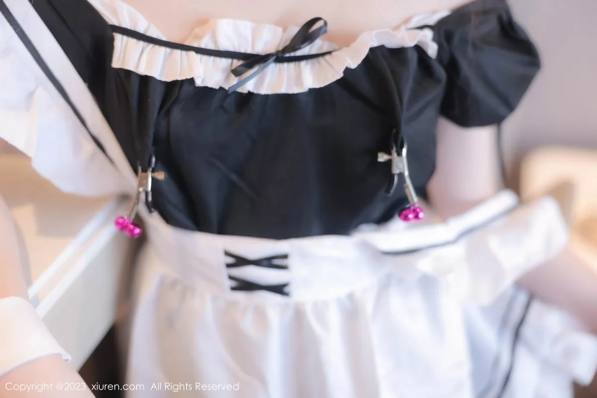 秀人集.com_[XiuRen秀人网]No.7034_模特林悠悠性感黑色女仆服饰配黑色网格袜秀曼妙身姿诱惑写真84P